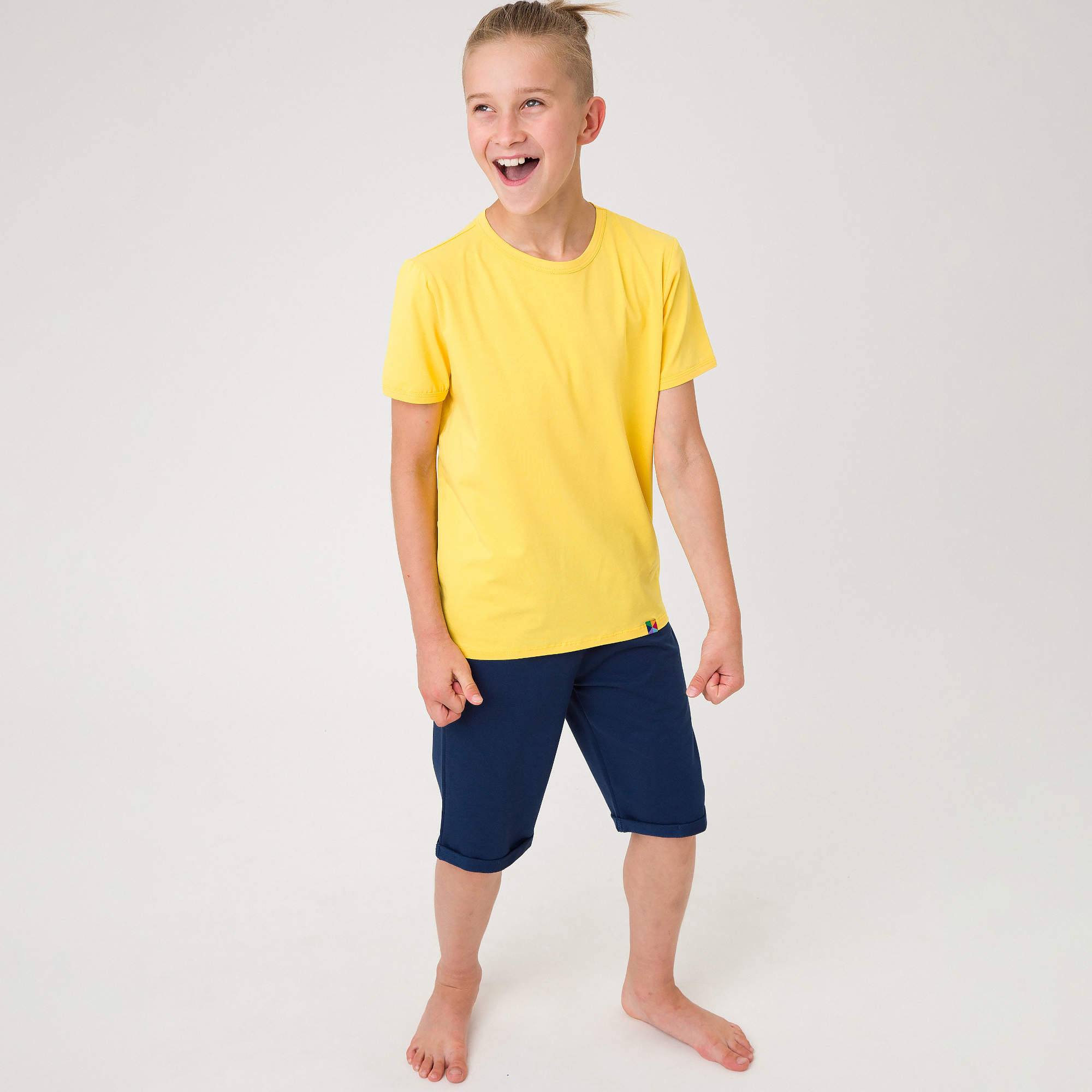 Żółta koszulka z krótkim rękawem Junior