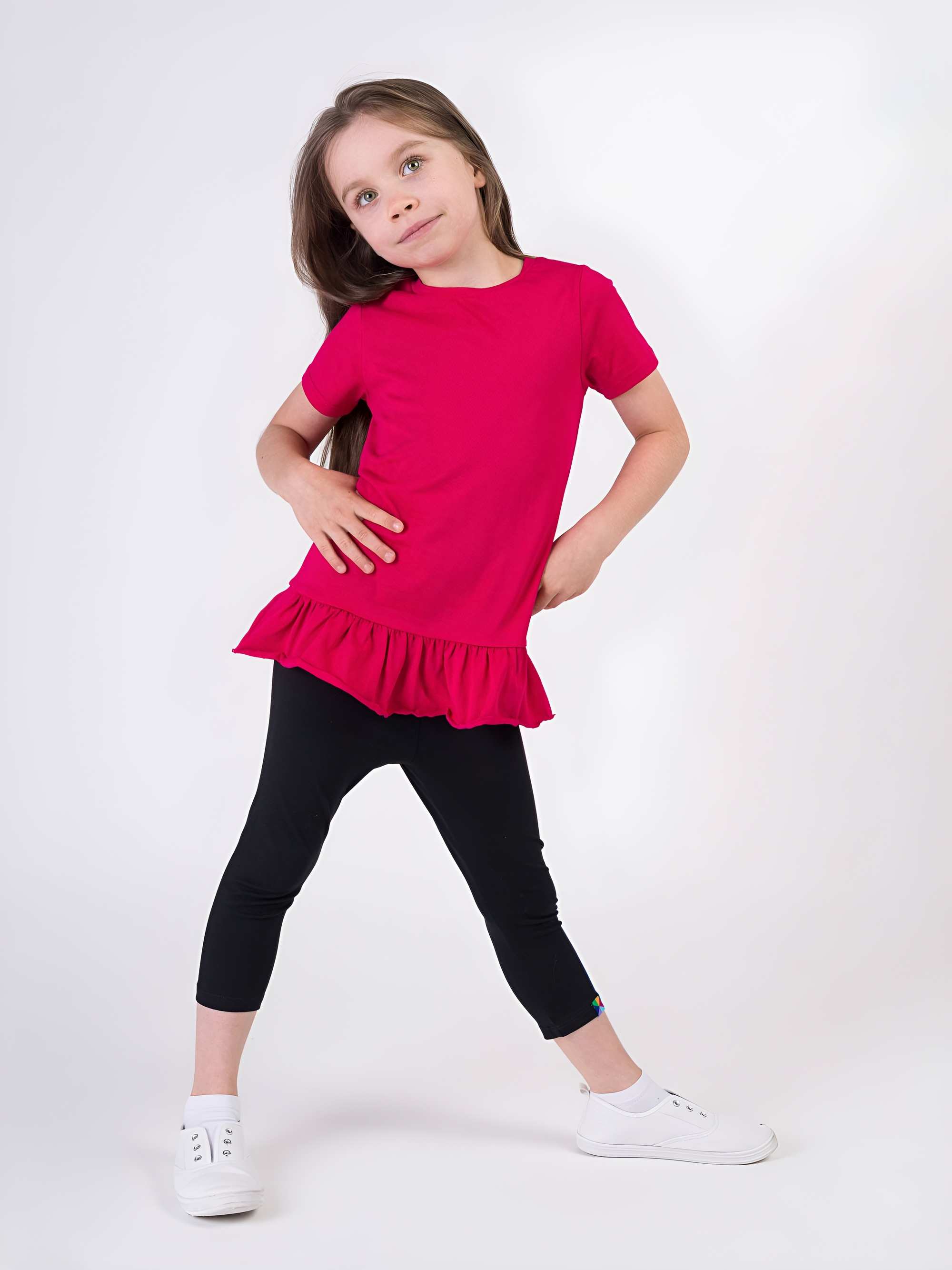 Czarne legginsy 3/4