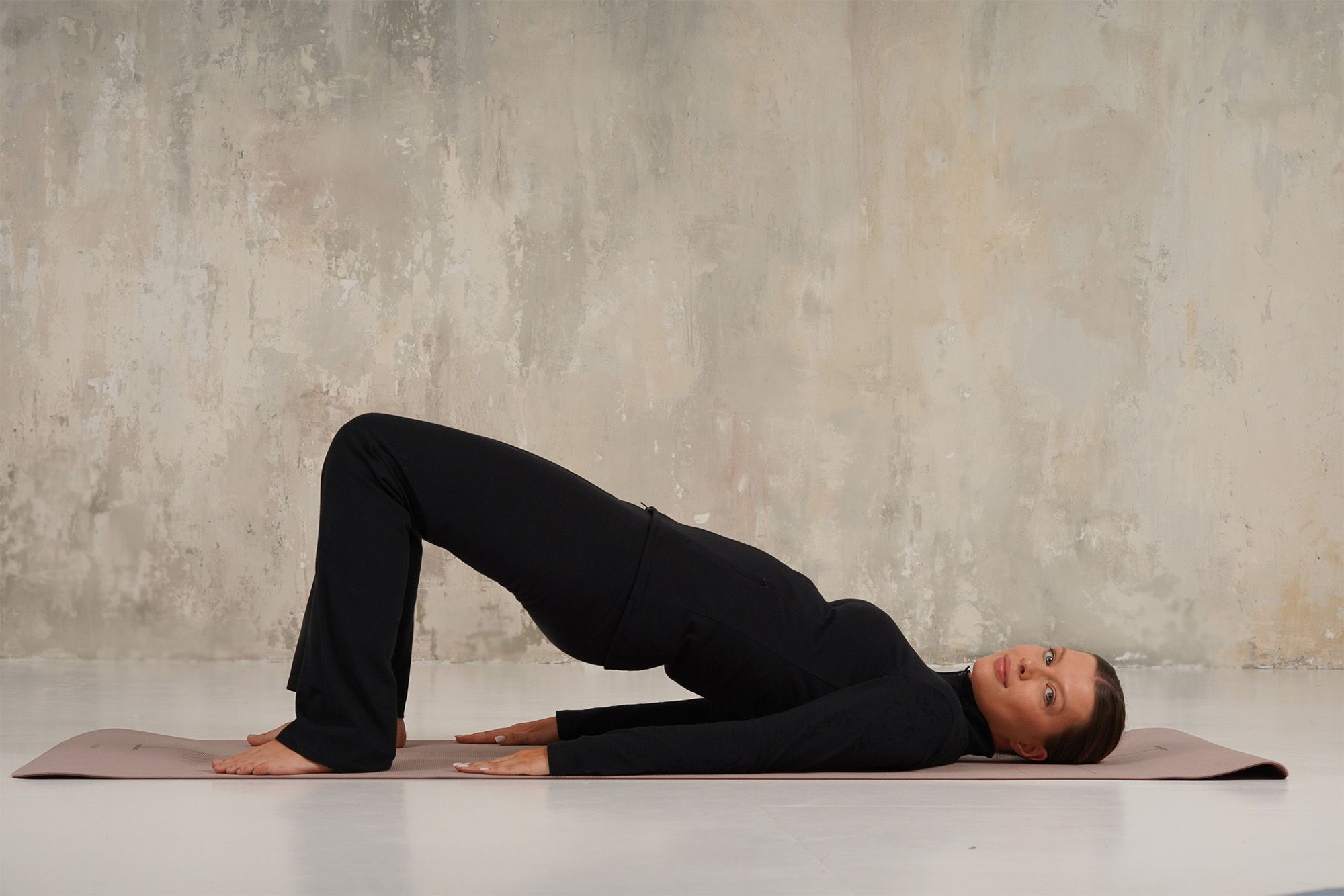 Black Active Stretch Leggings Women LONG
