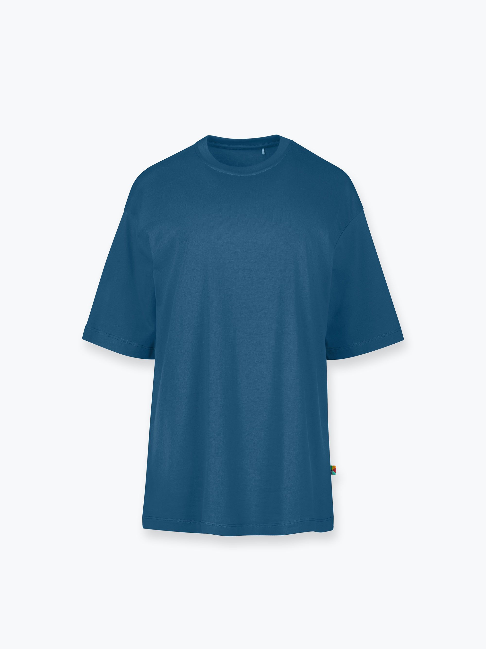 Ciemnoniebieski t-shirt oversize damski