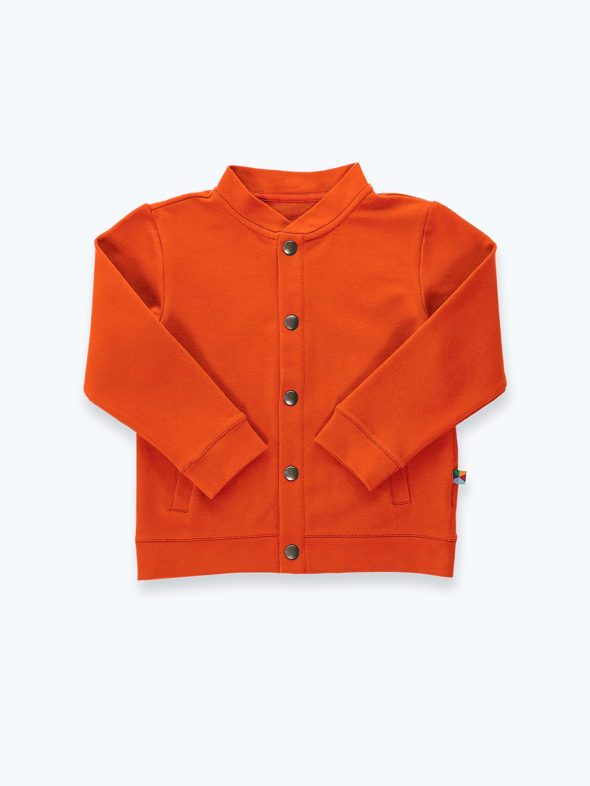 Pomarańczowa bluza bomber z kieszeniami