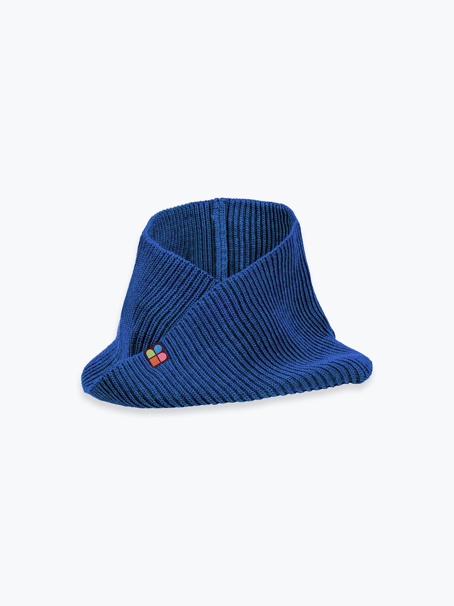 Blue merino wool neck warmer kids
