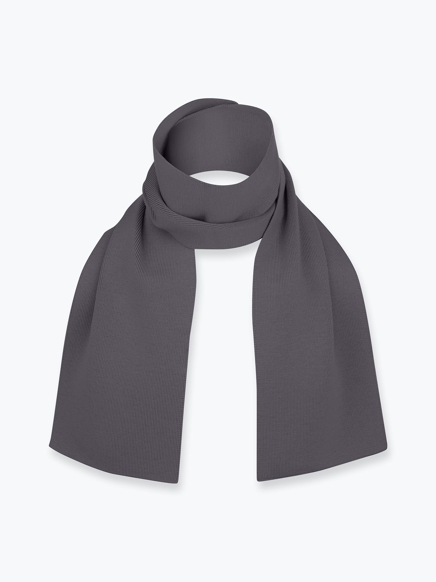 Graphite melange Fine knit merino wool scraf