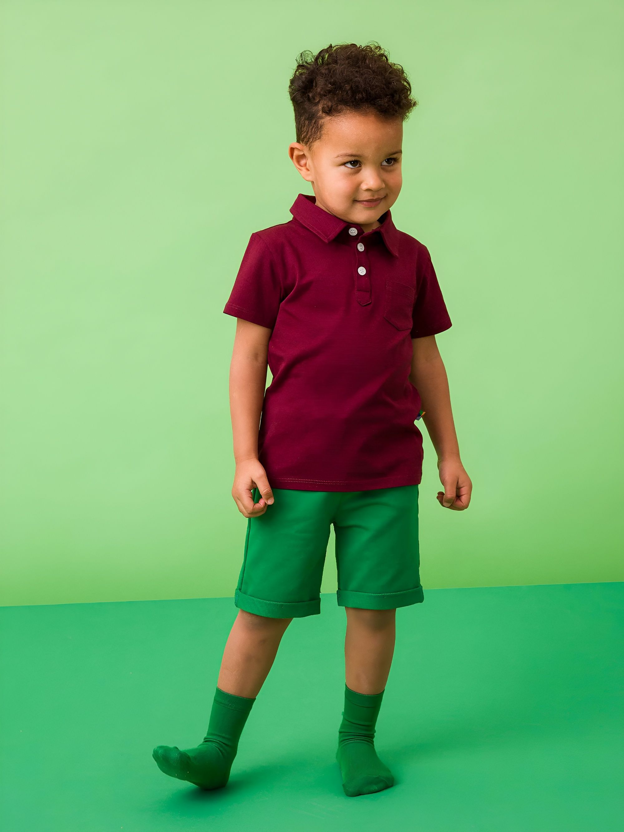 Bordowa koszulka polo