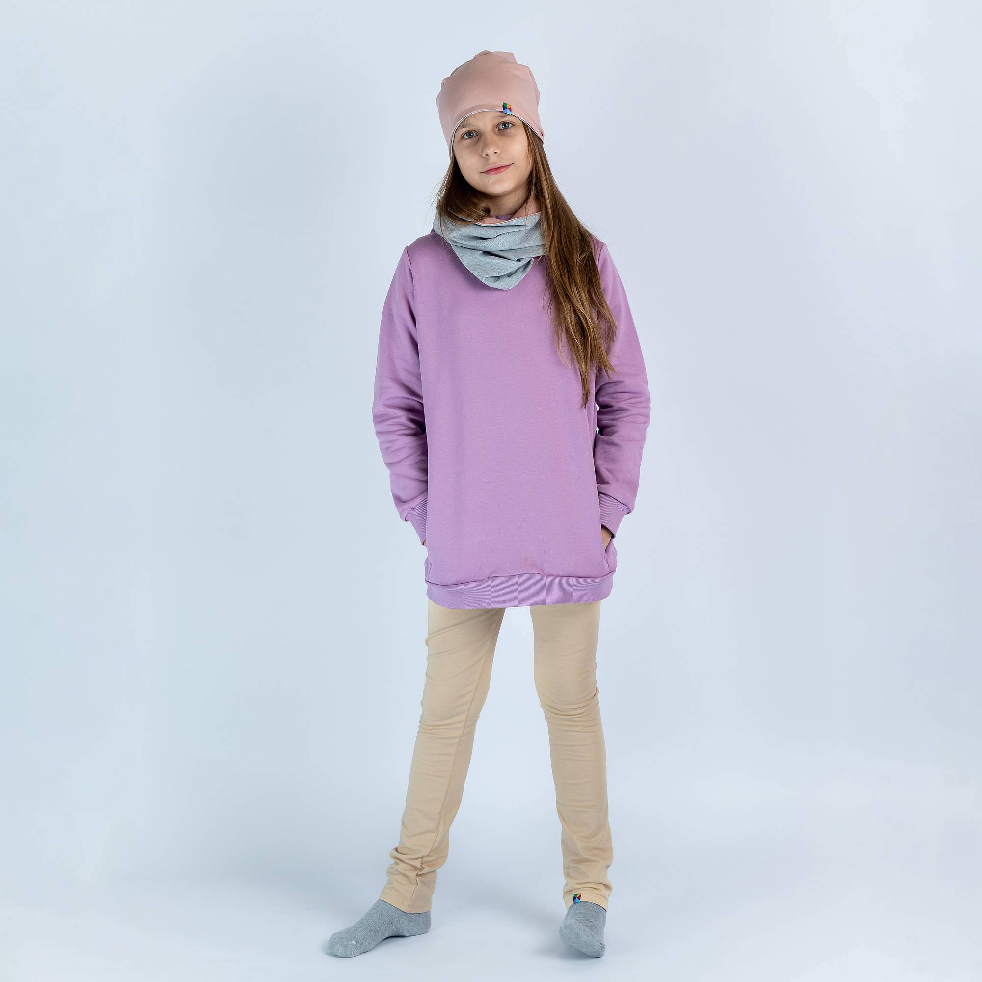 Beżowe legginsy Junior