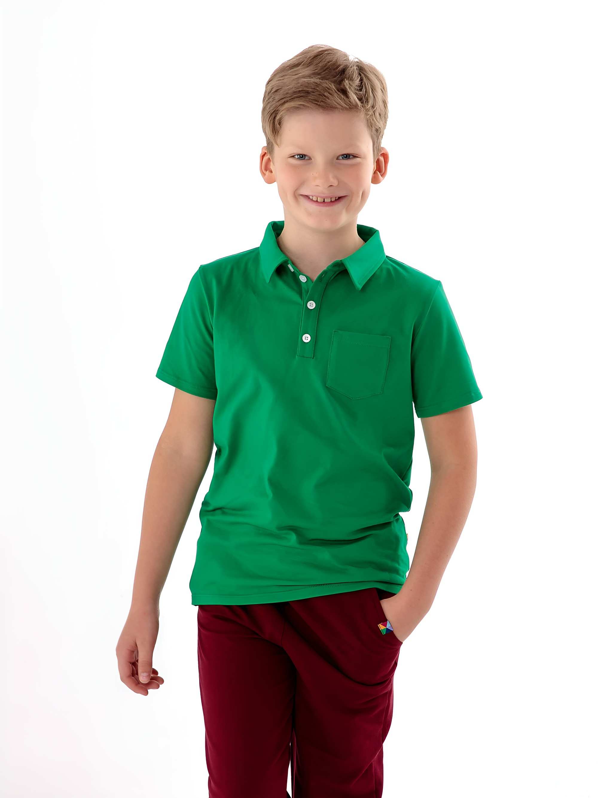 Zielona koszulka polo Junior
