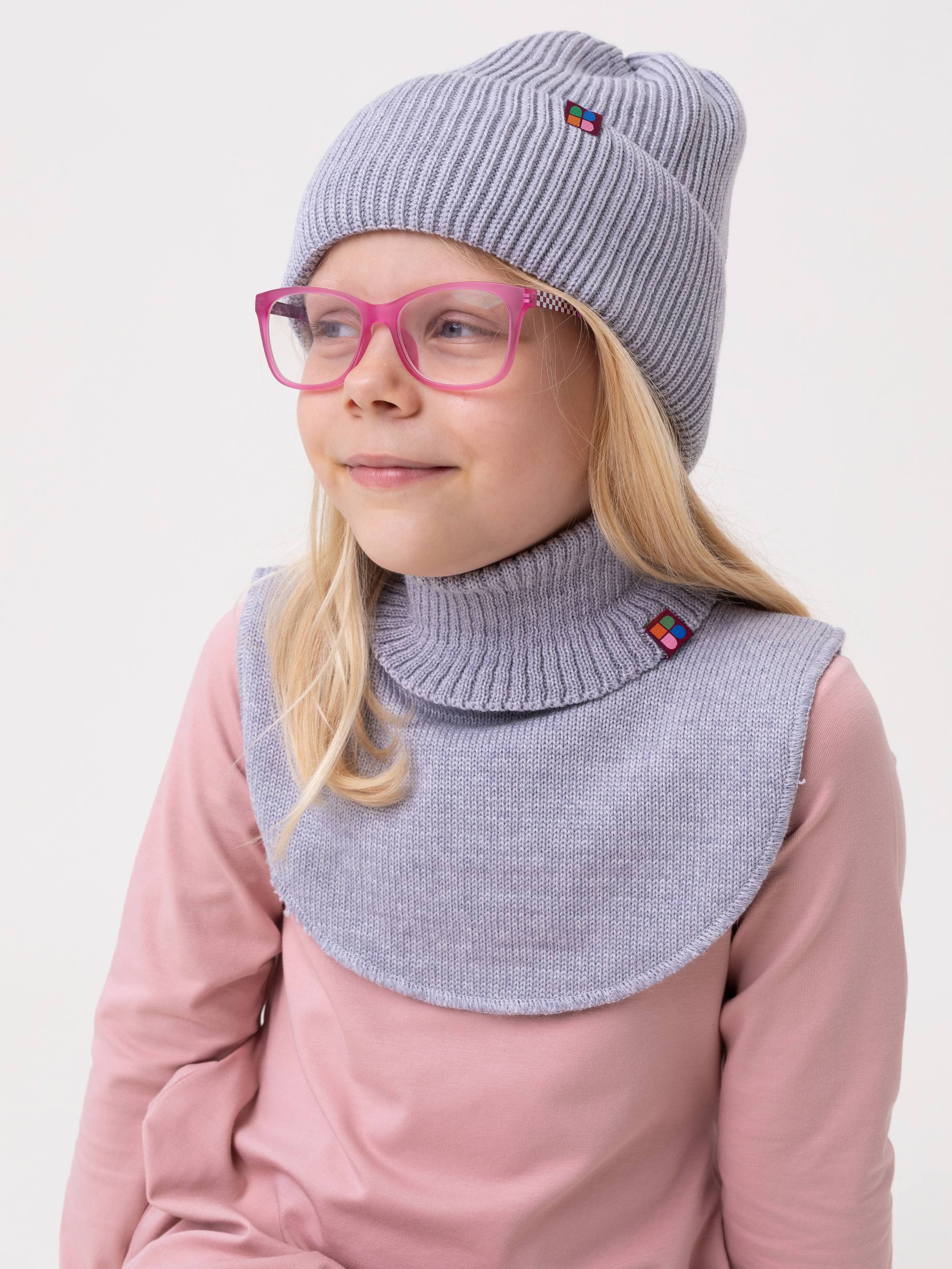 Szara czapka z wełny merino