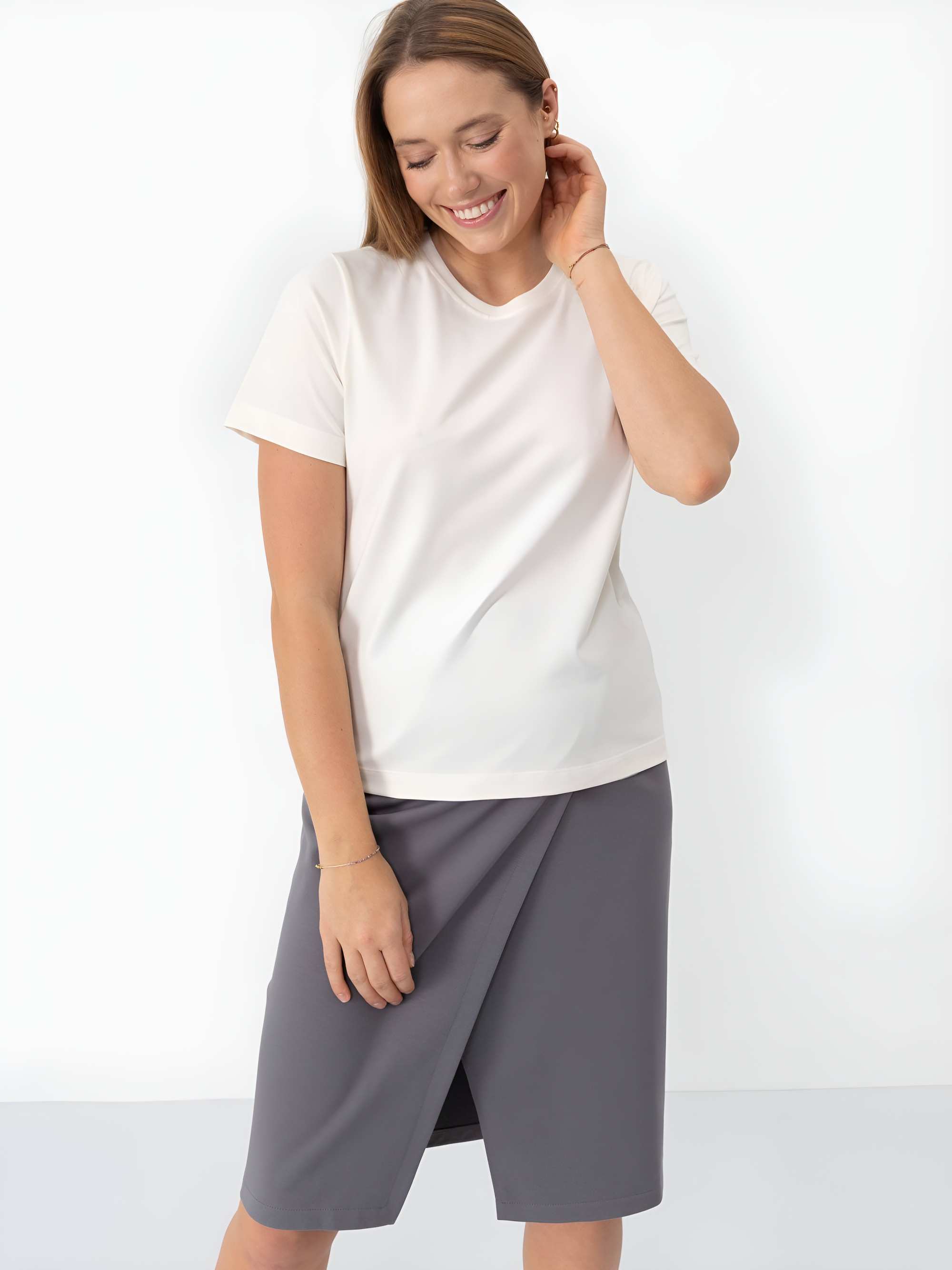Graphite wrap skirt Women