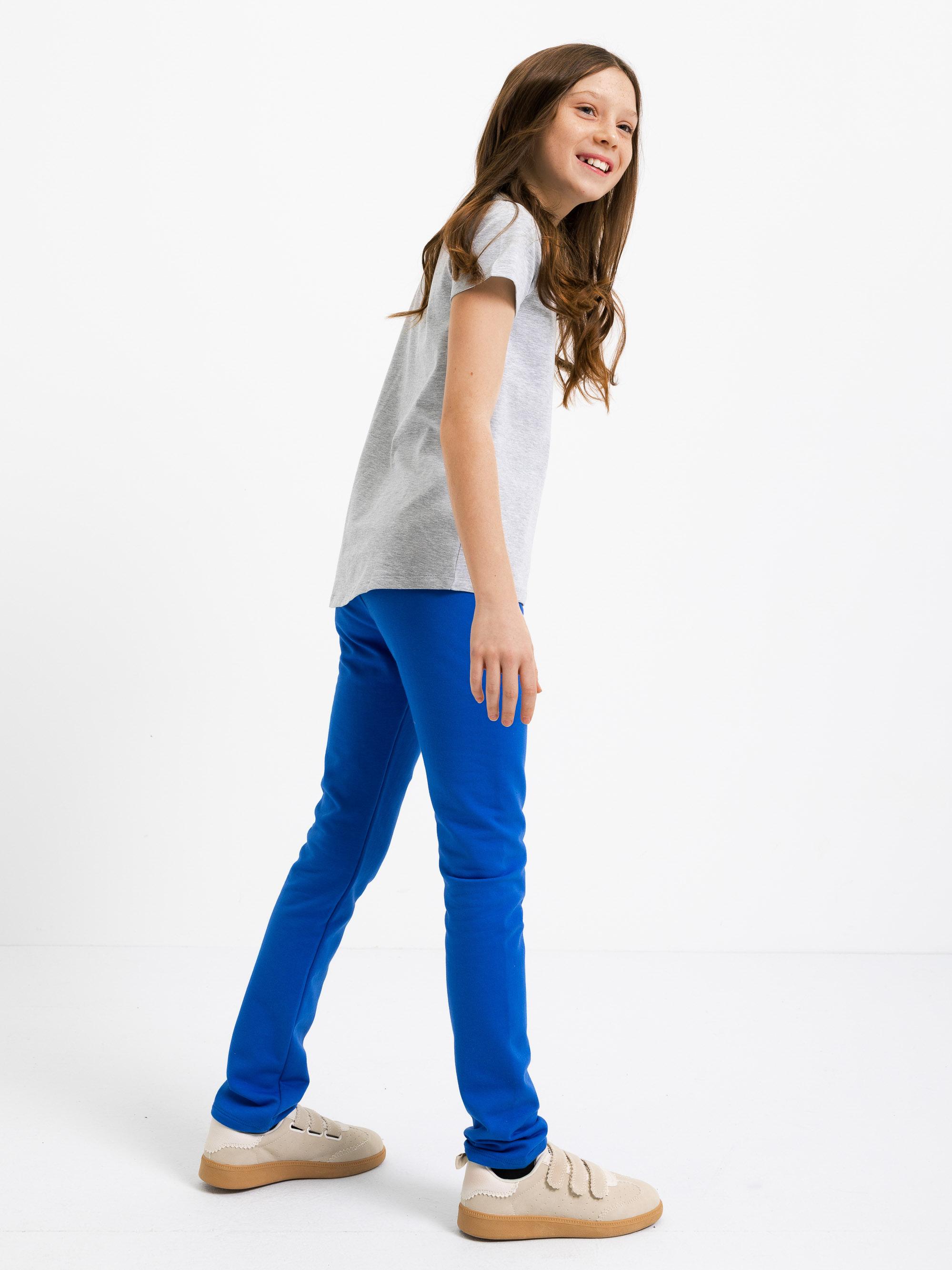 Niebieskie legginsy z meszkiem