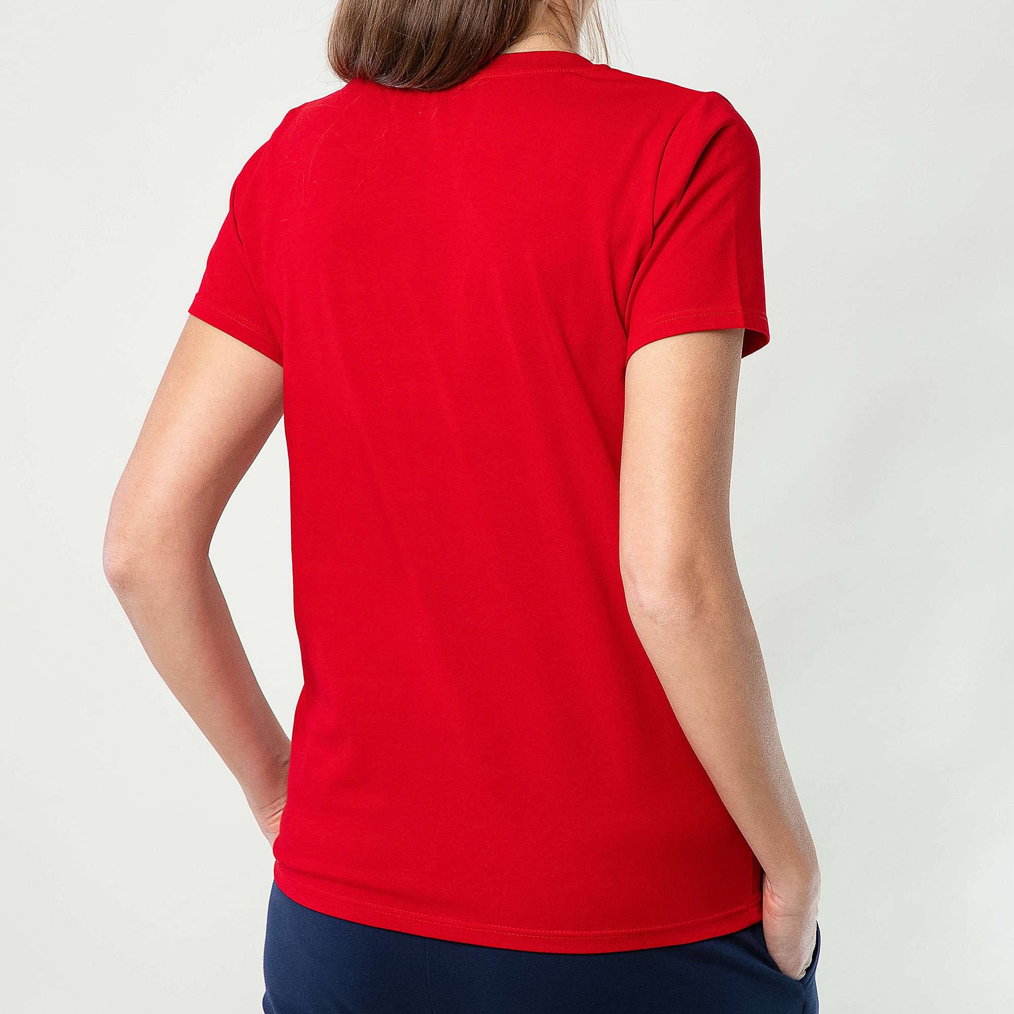 Czerwony T-shirt damski