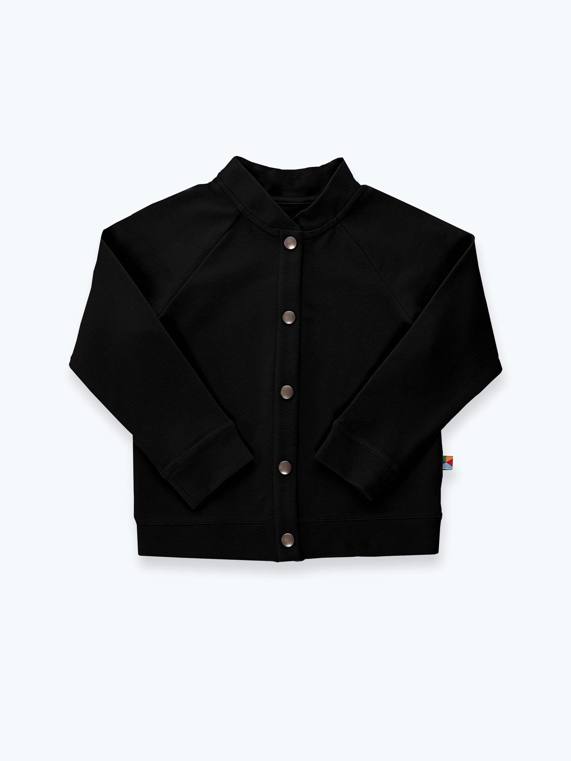 Czarna bluza bomber