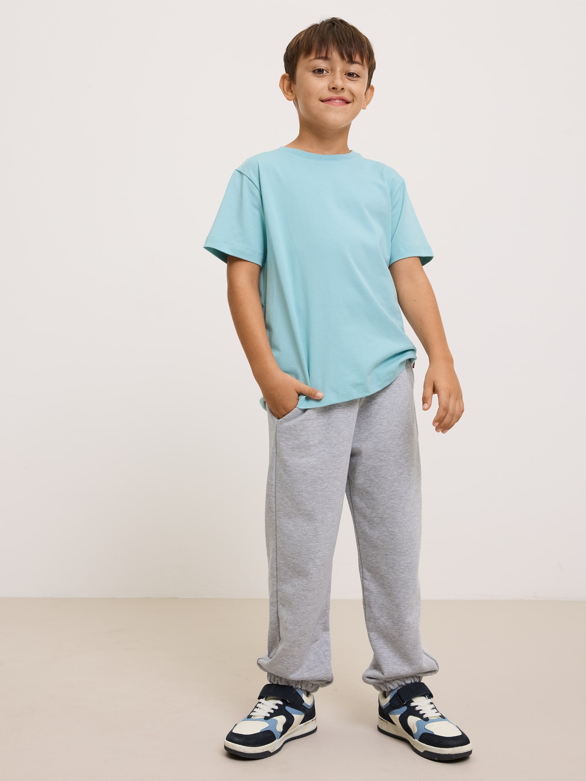 Grey melange Loose Fit Sweatpants Junior