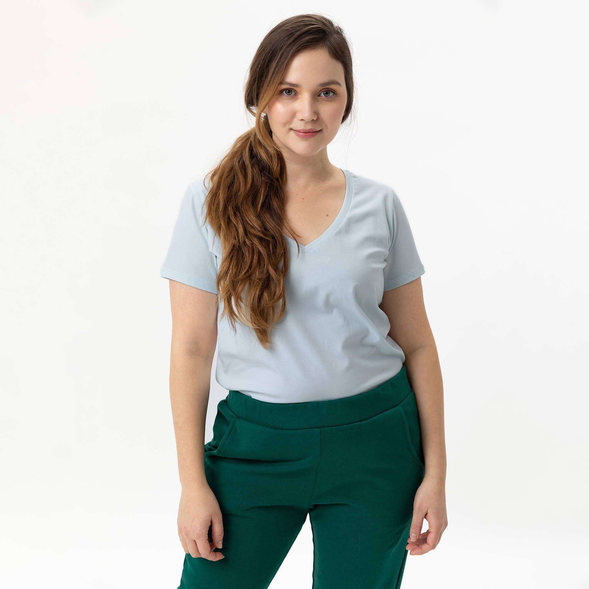 Jasnoniebieski t-shirt damski