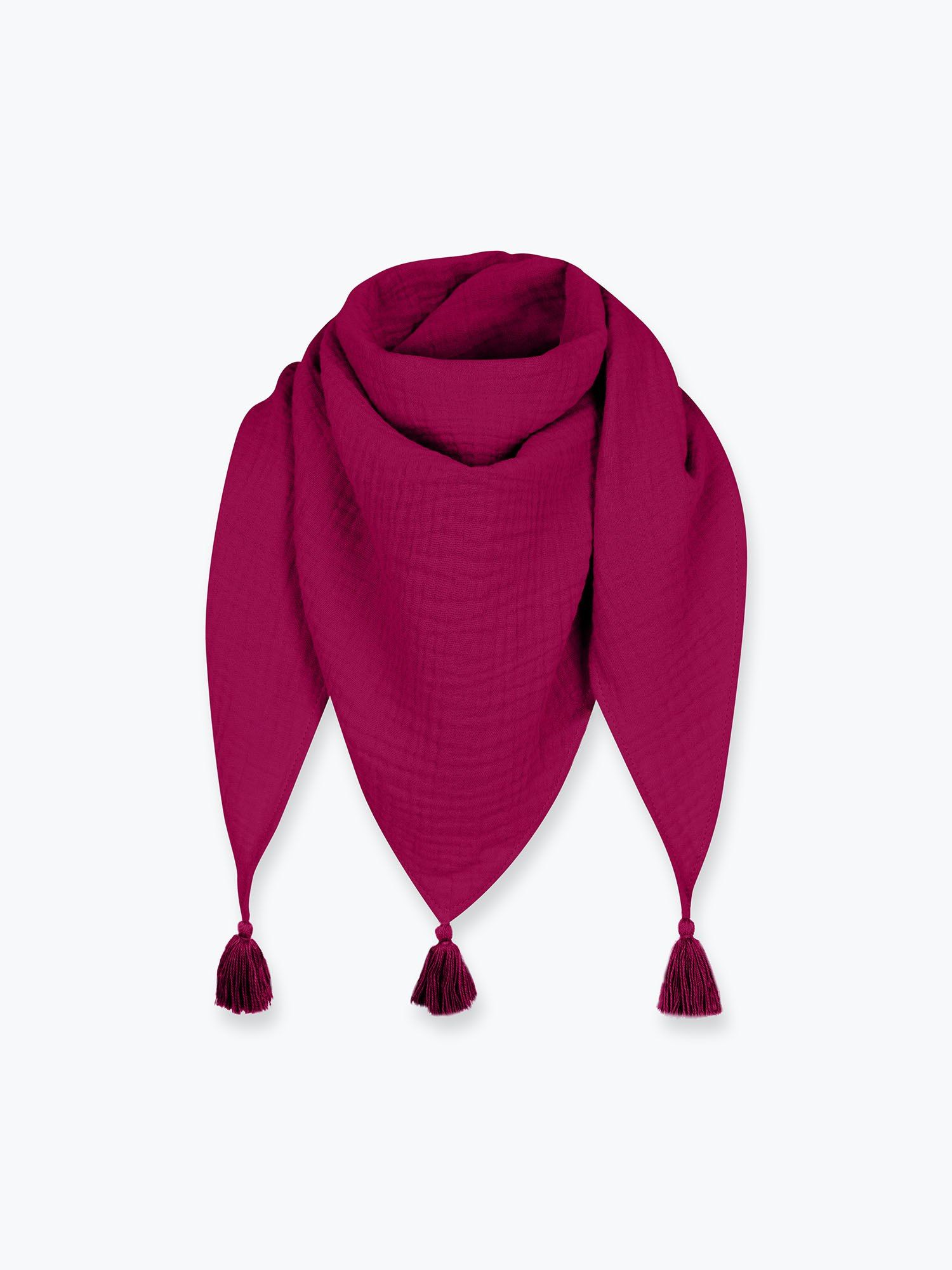 Amaranth Muslin triangle scarf wrap Adults