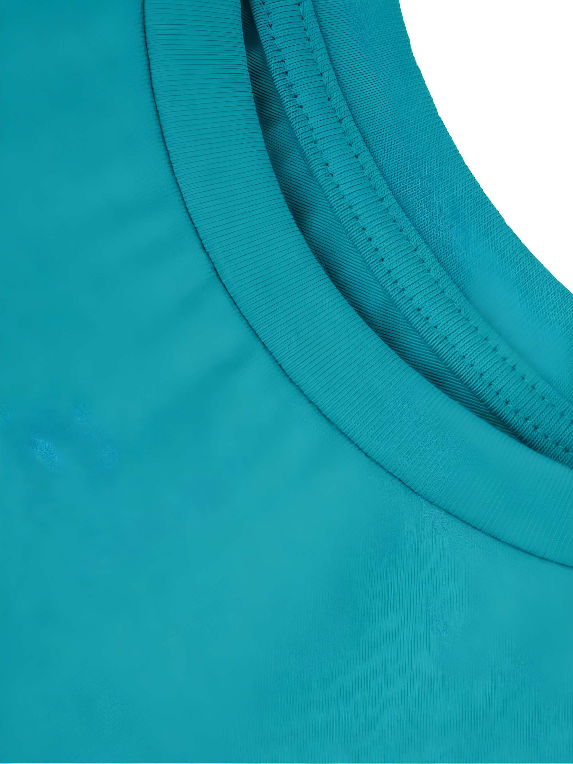 Turquoise ruffle short sleeve blouse