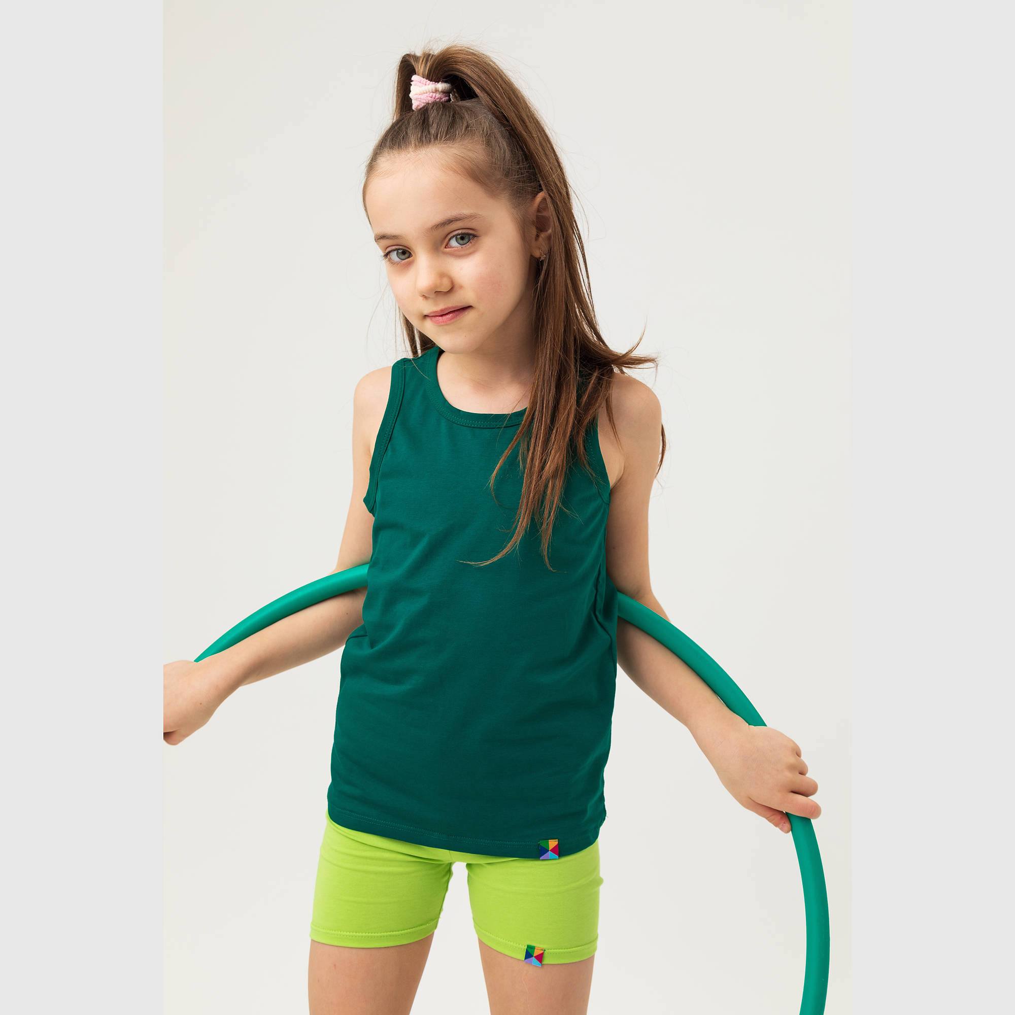 Limonkowe legginsy krótkie