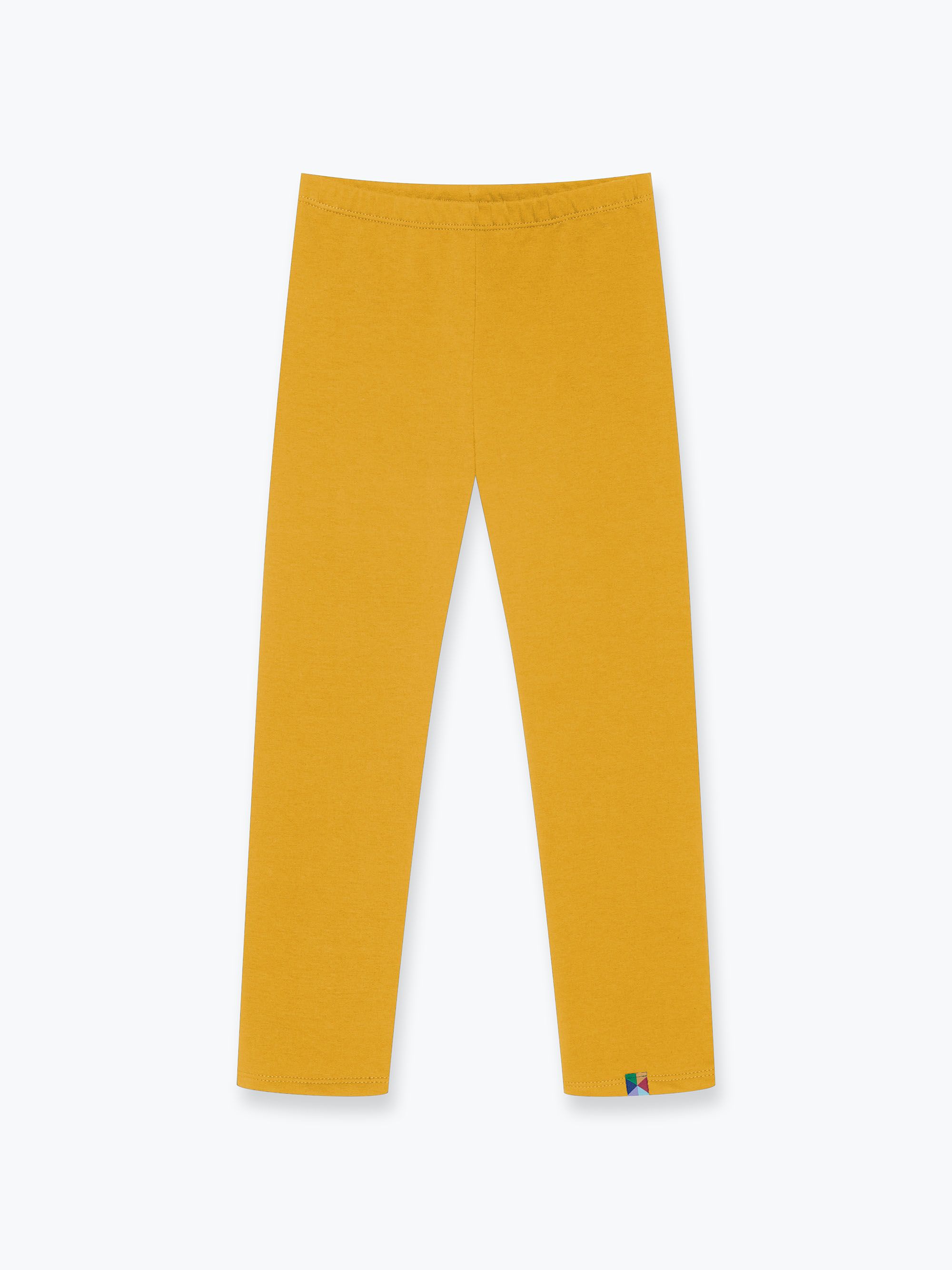 Musztardowe legginsy z meszkiem