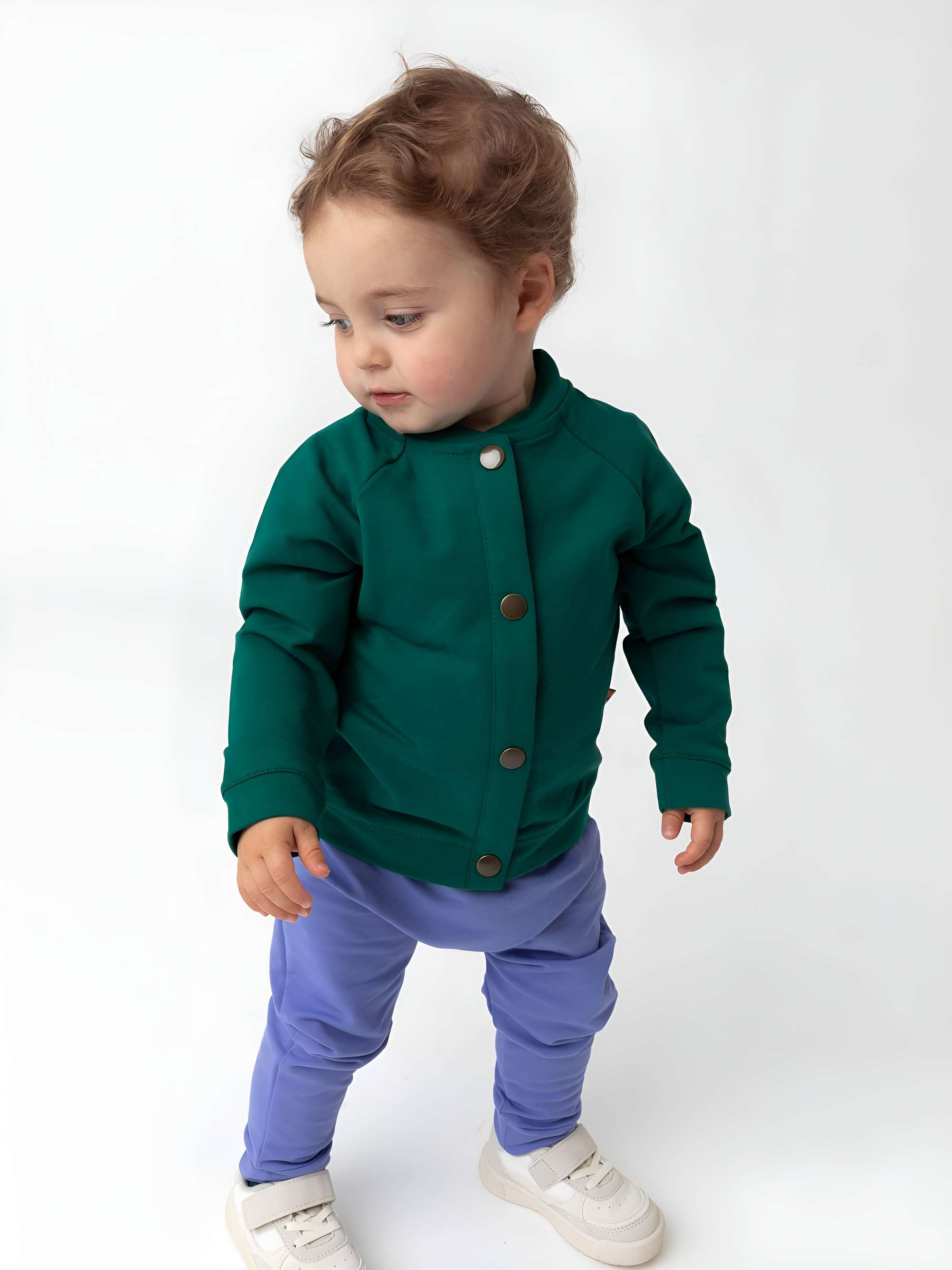 Butelkowozielona bluza bomber