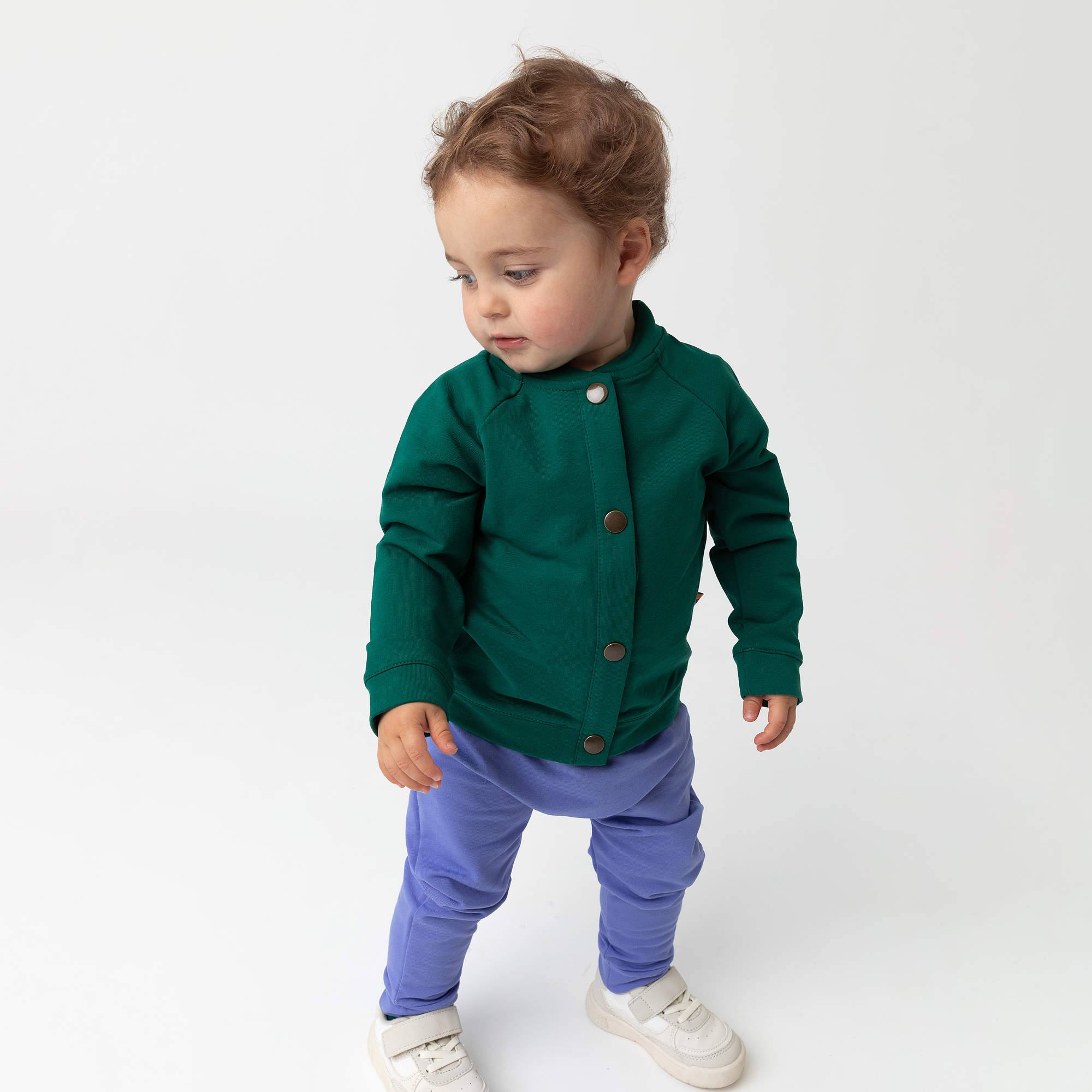 Butelkowozielona bluza bomber