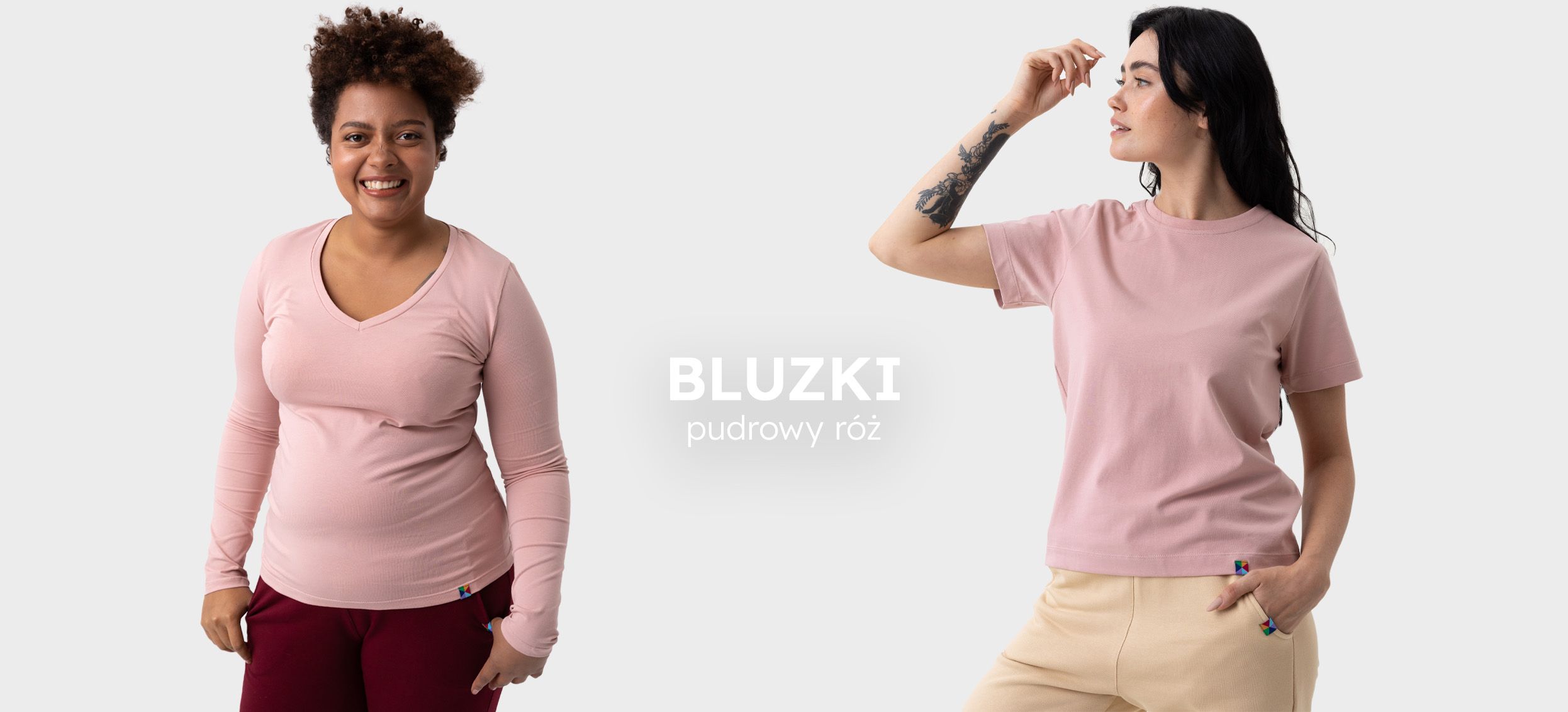 bluzki w kolorze różu pudrowego