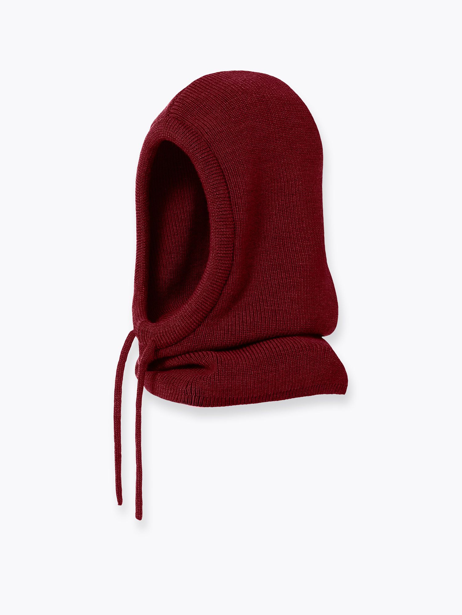 Dark red Merino Wool Balaclacva
