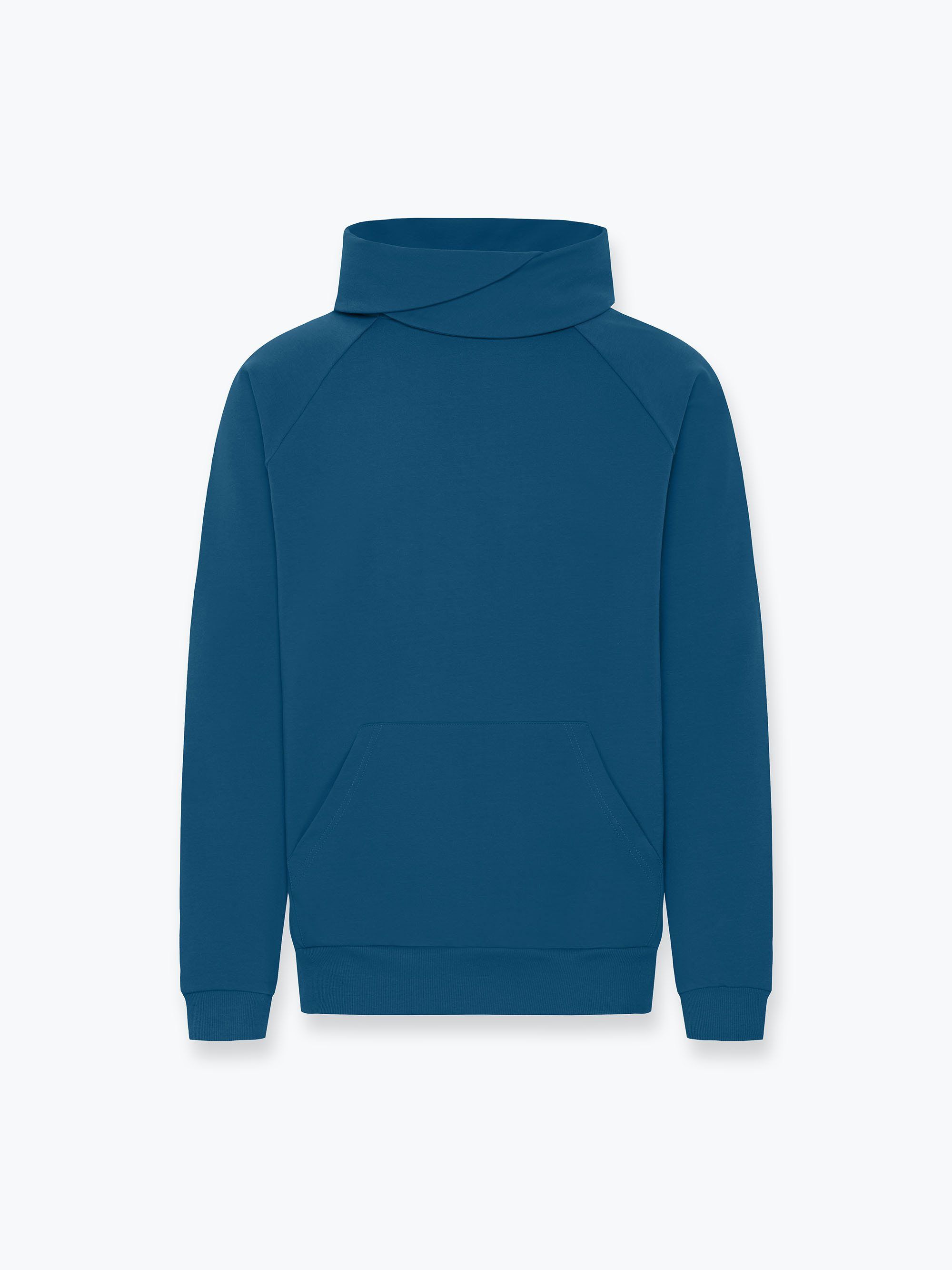 Dark blue Funnel neck pullover sweatshirt Men