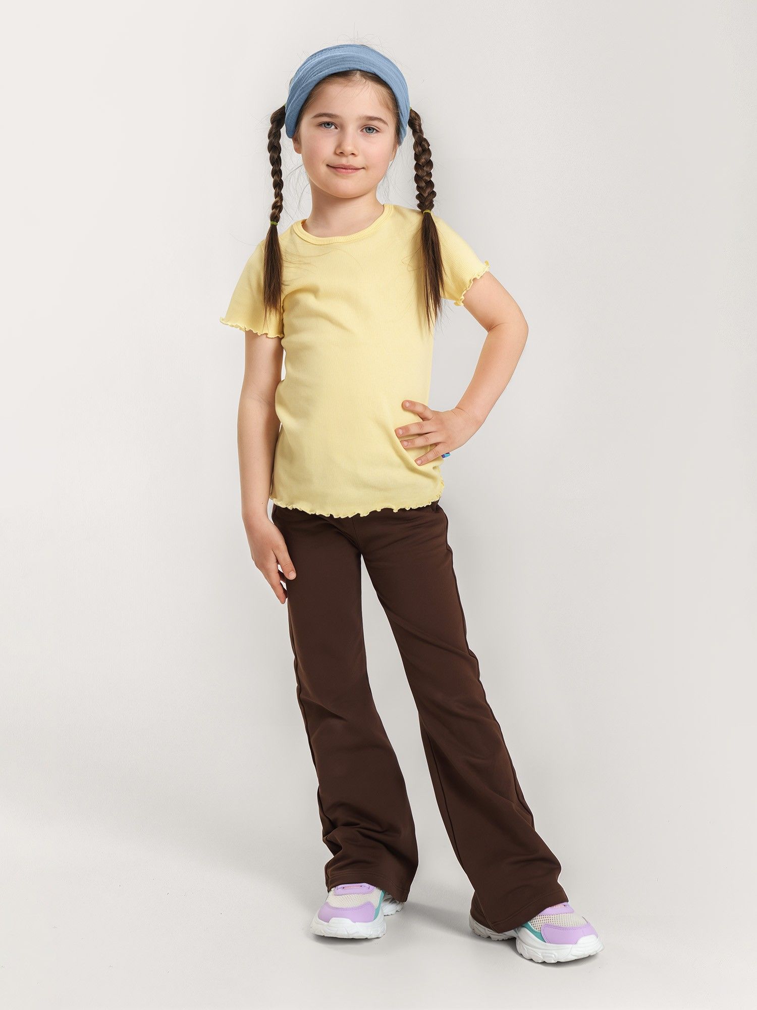 Brown flared pants