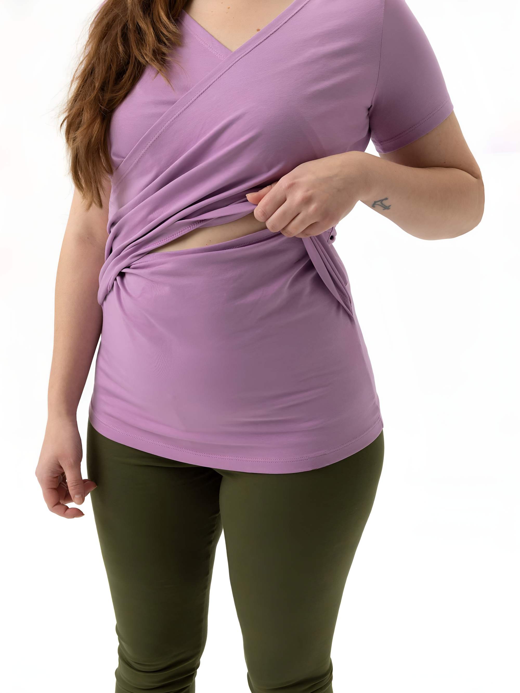 Khaki legginsy damskie