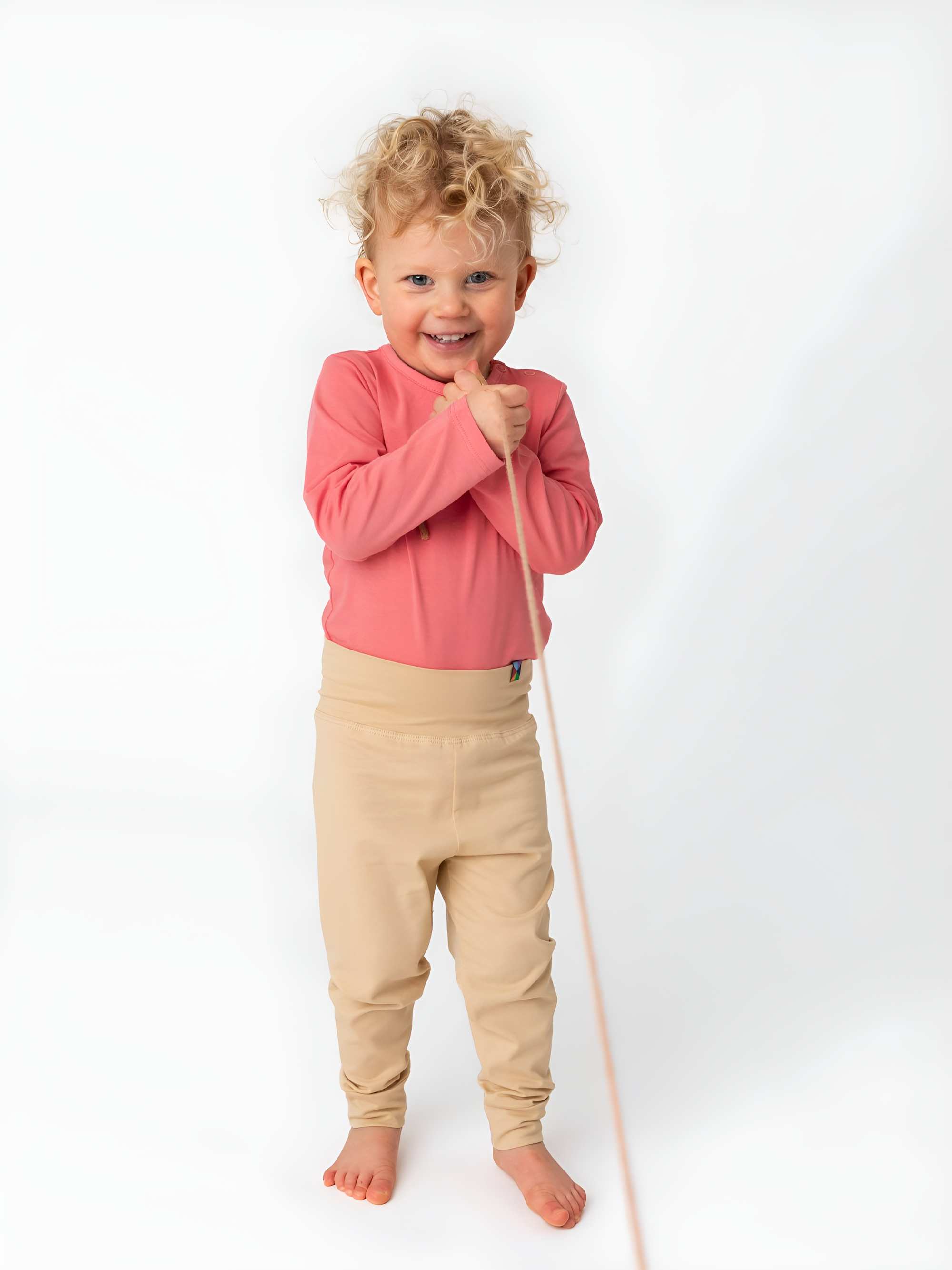 Beige jersey pants
