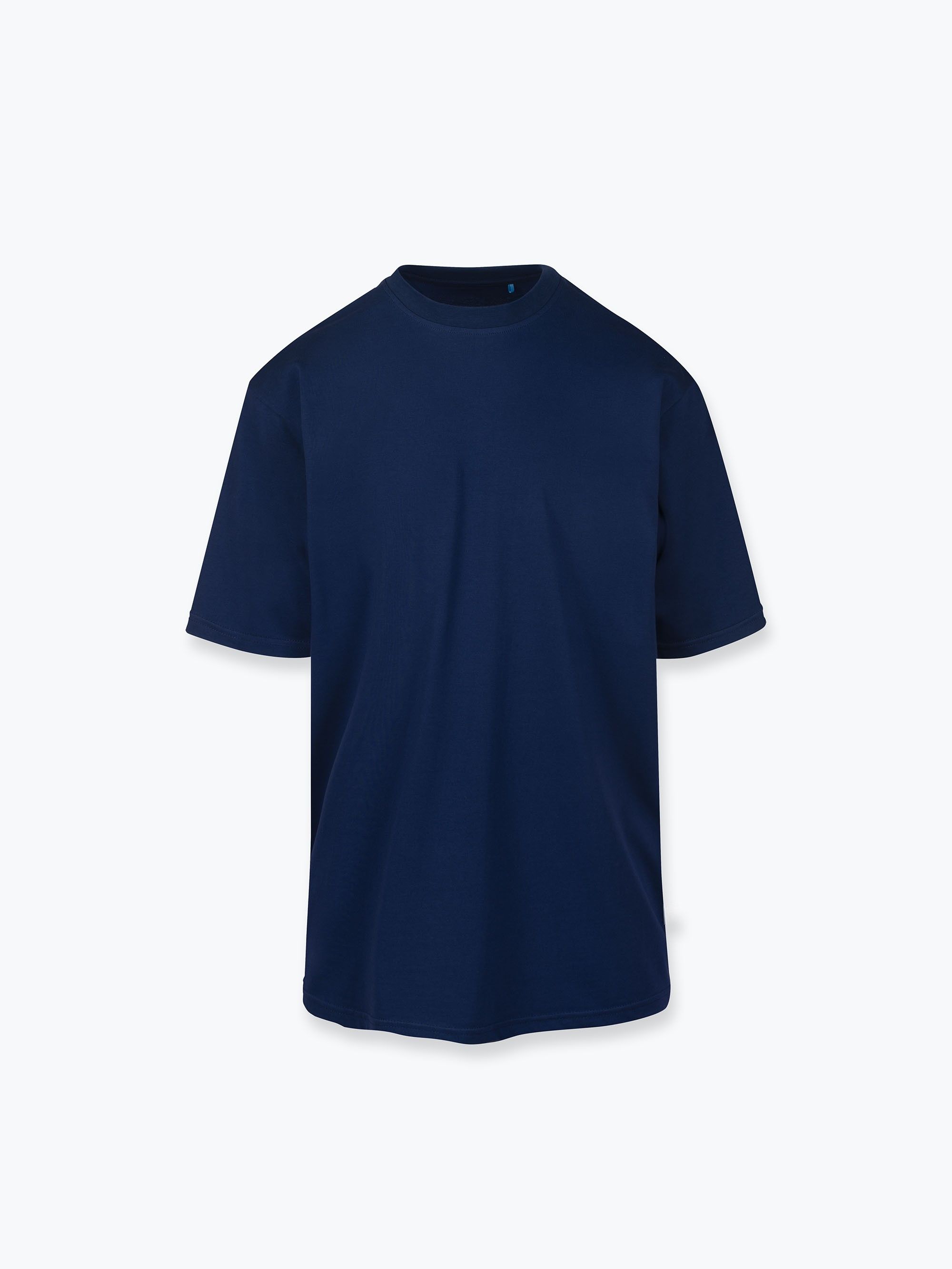 Granatowy T-shirt oversize męski