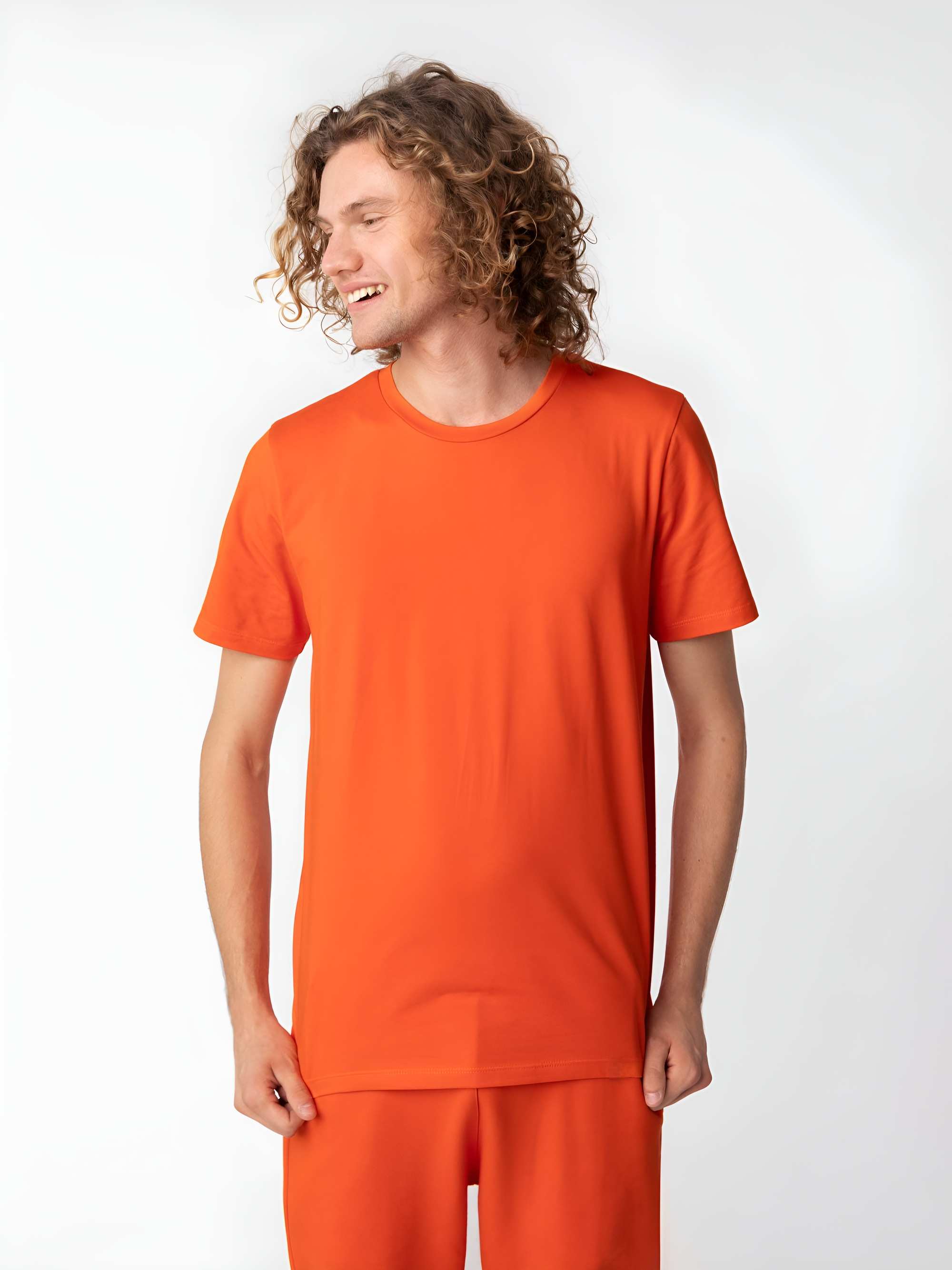Pomarańczowy T-shirt męski