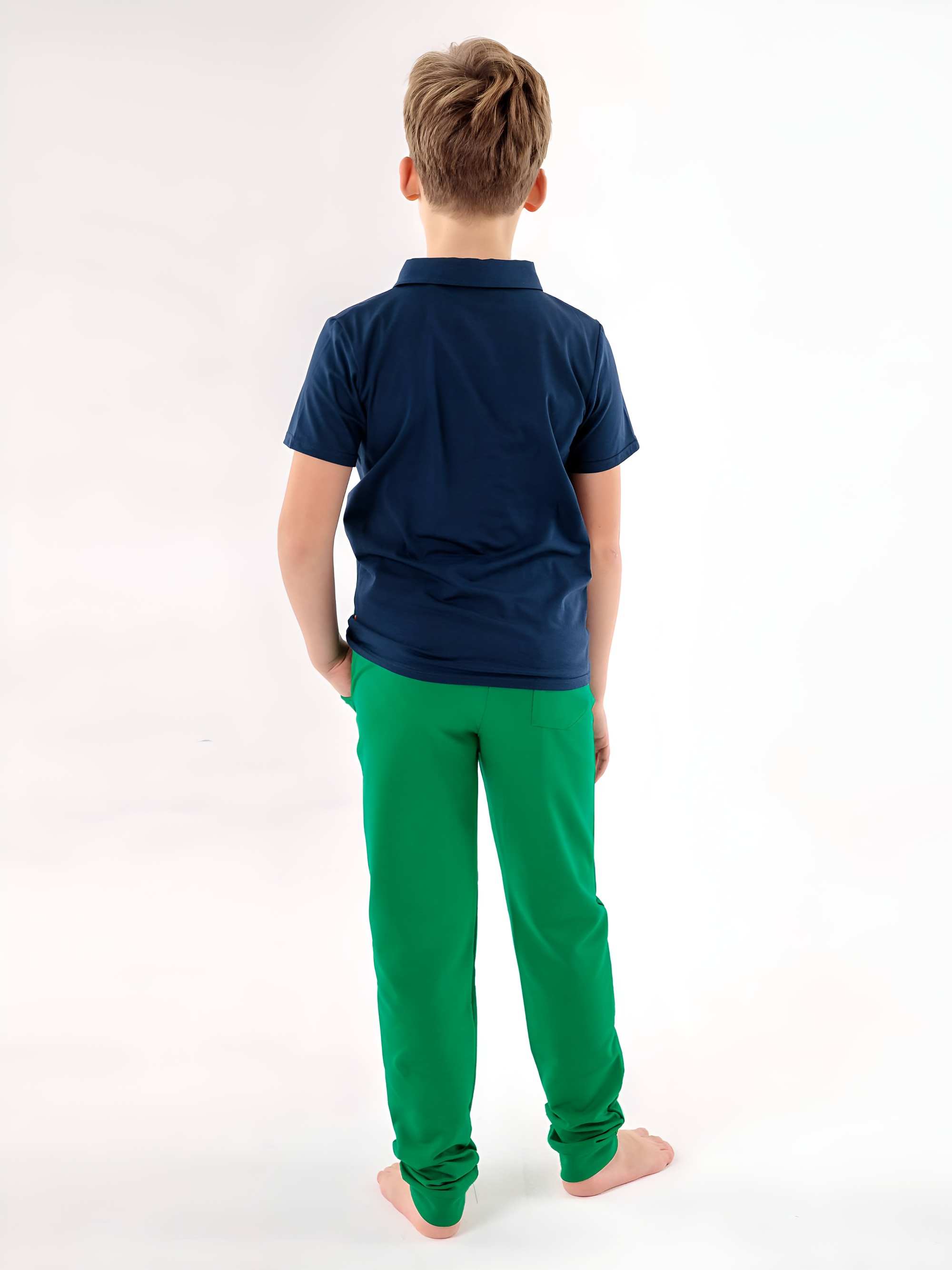 Granatowa koszulka polo Junior