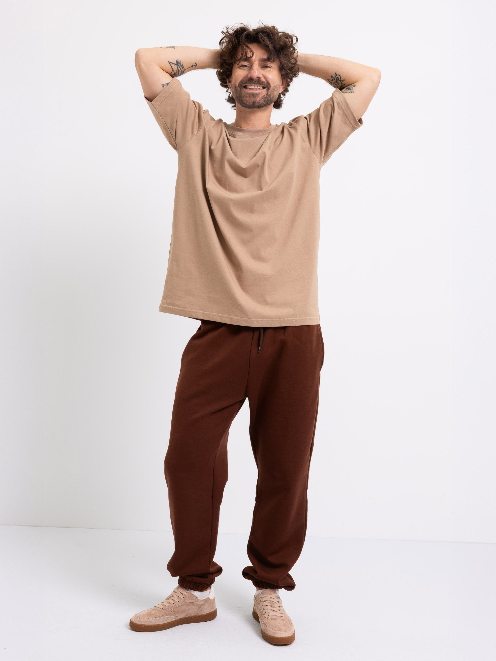 Mocha mousse T-shirt oversize męski