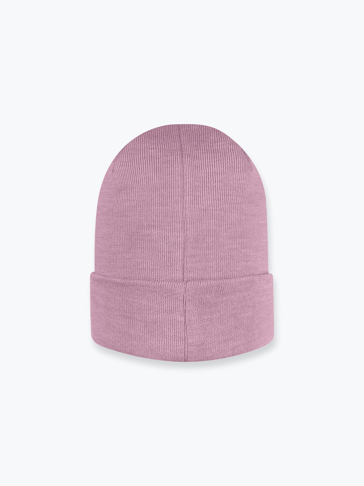 Dusty pink melange Fine knit merino wool beanie