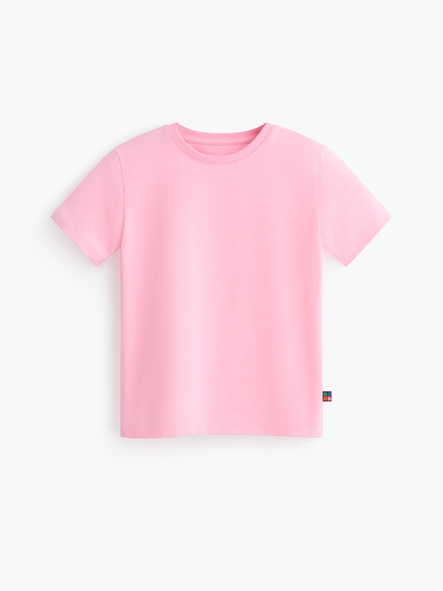 Jasnoróżowy T-shirt ze ściągaczem