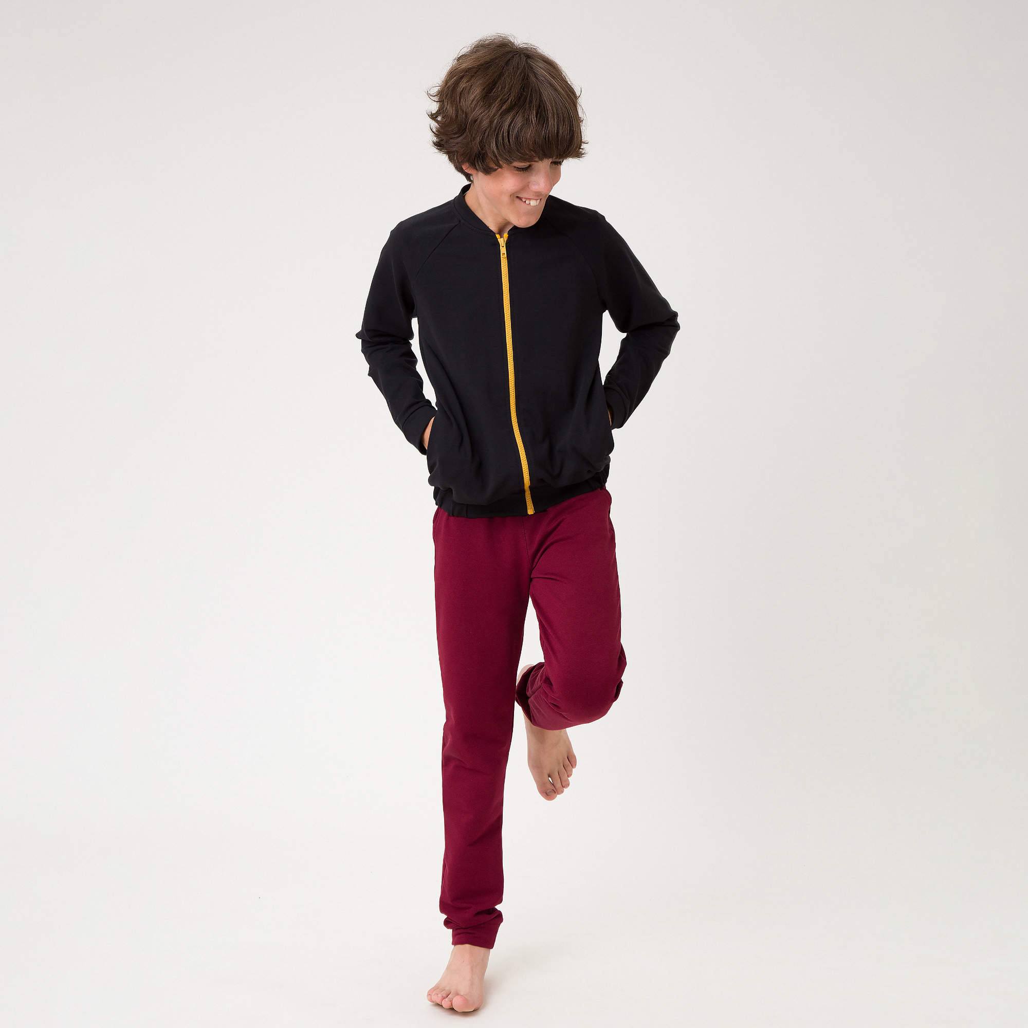 Czarna bluza na zamek Junior