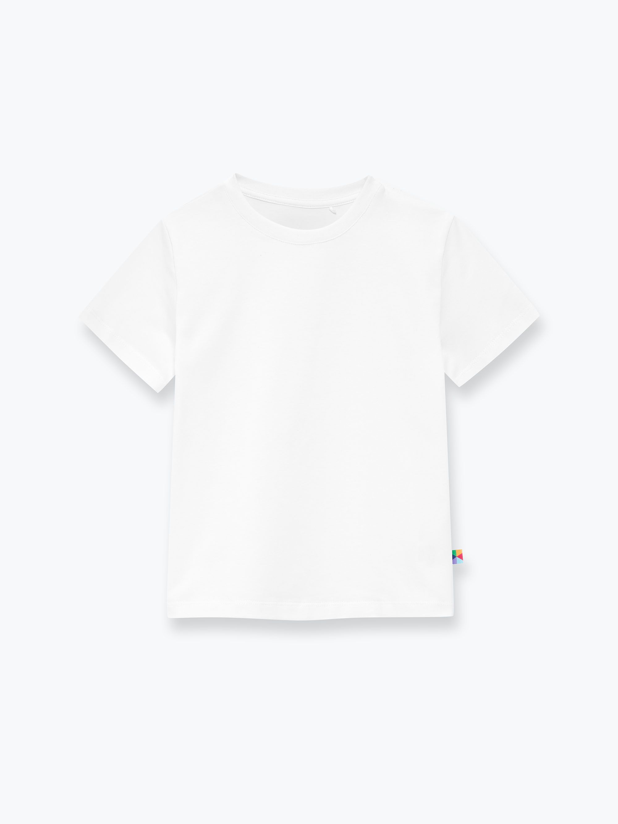 Biały T-shirt ze ściągaczem