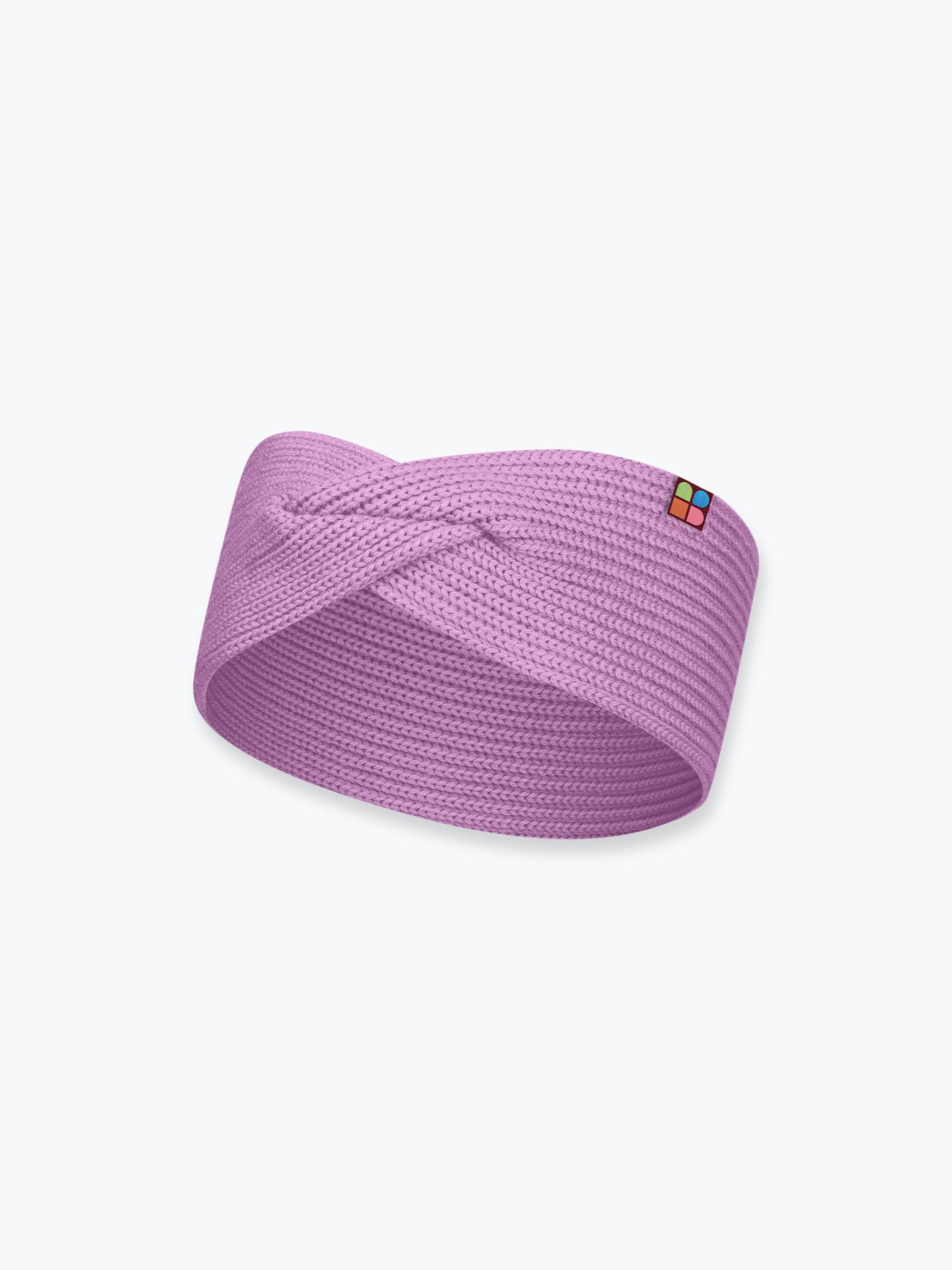 Light purple merino wool headband