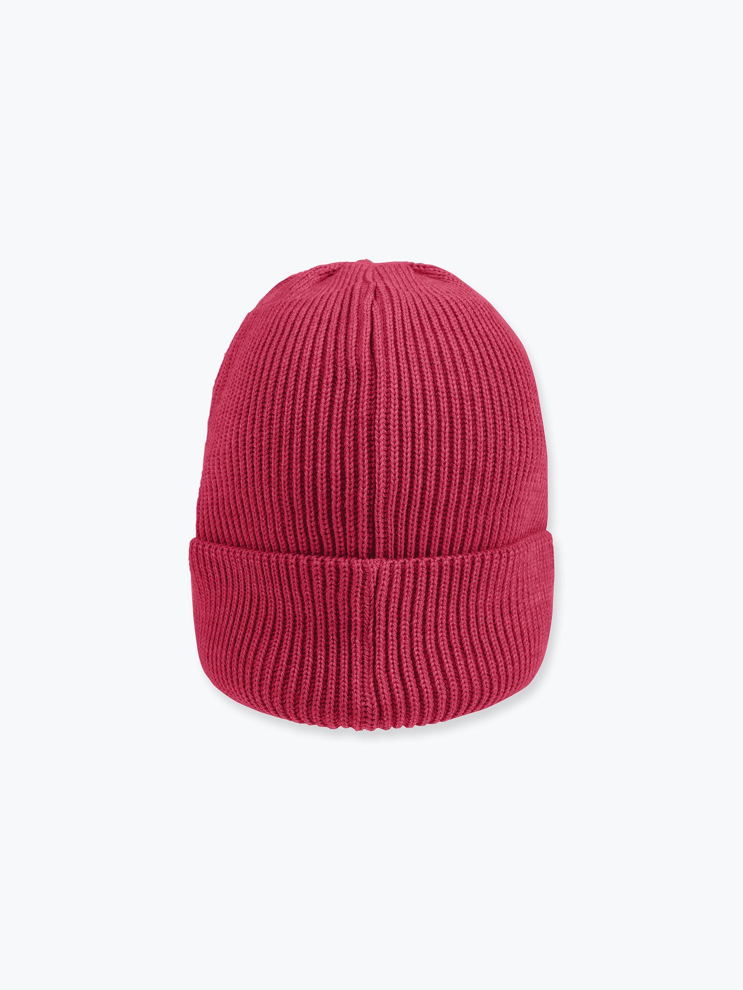 Raspberry Merino wool hat adults