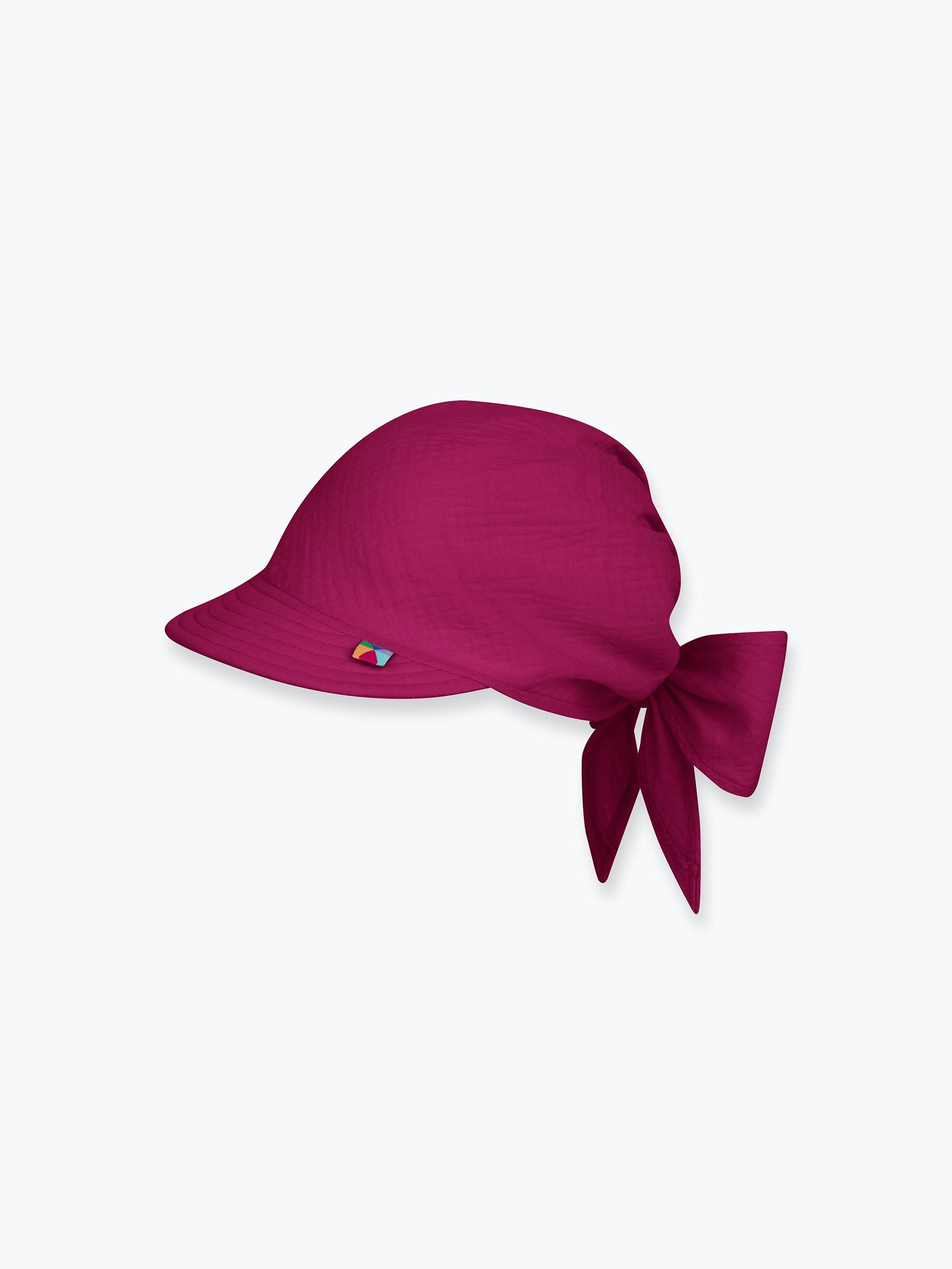 Amarantowa bandana muślinowa