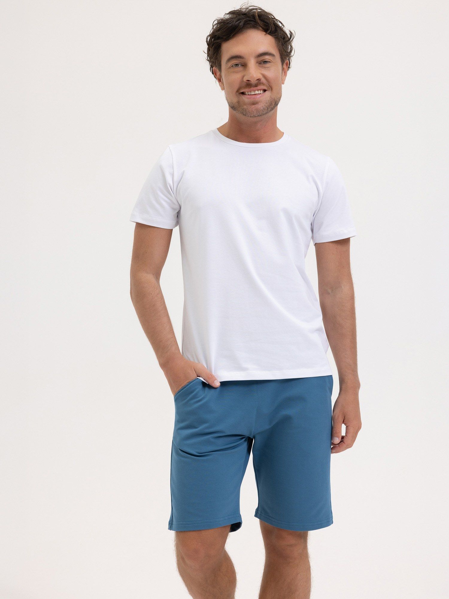Biały T-shirt męski