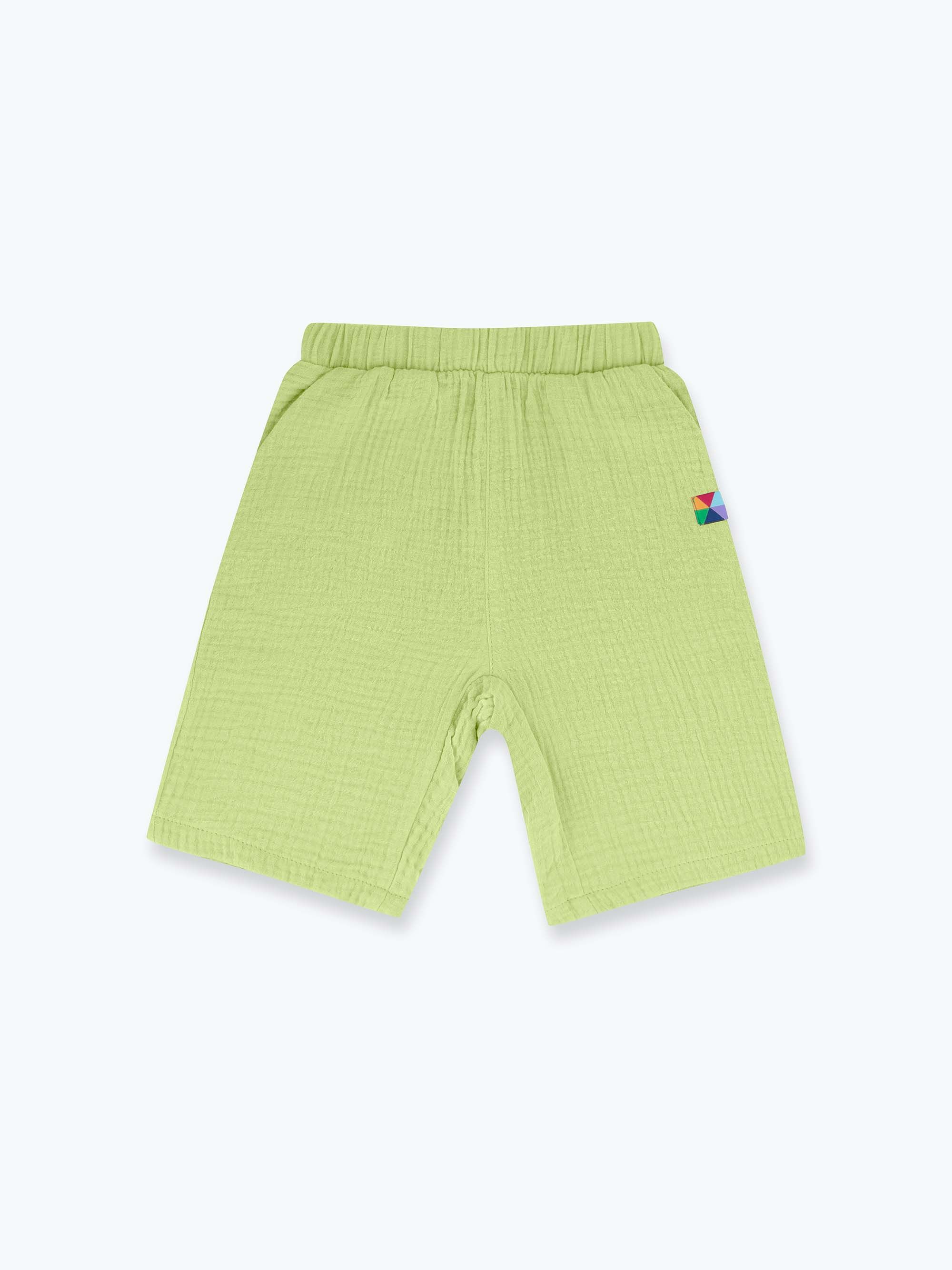 Limonkowe spodenki muślinowe