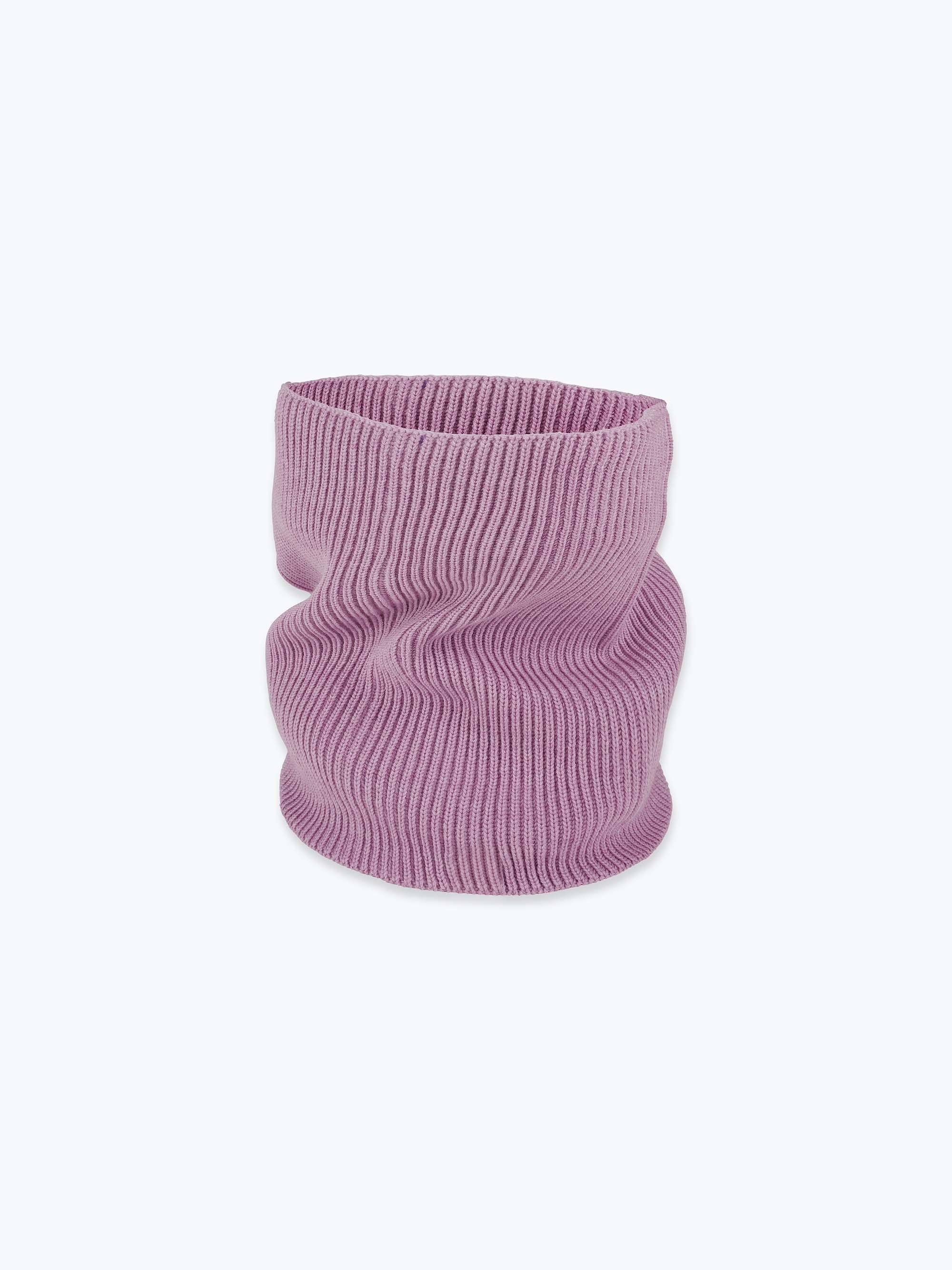 Light purple merino wool neck warmer adults