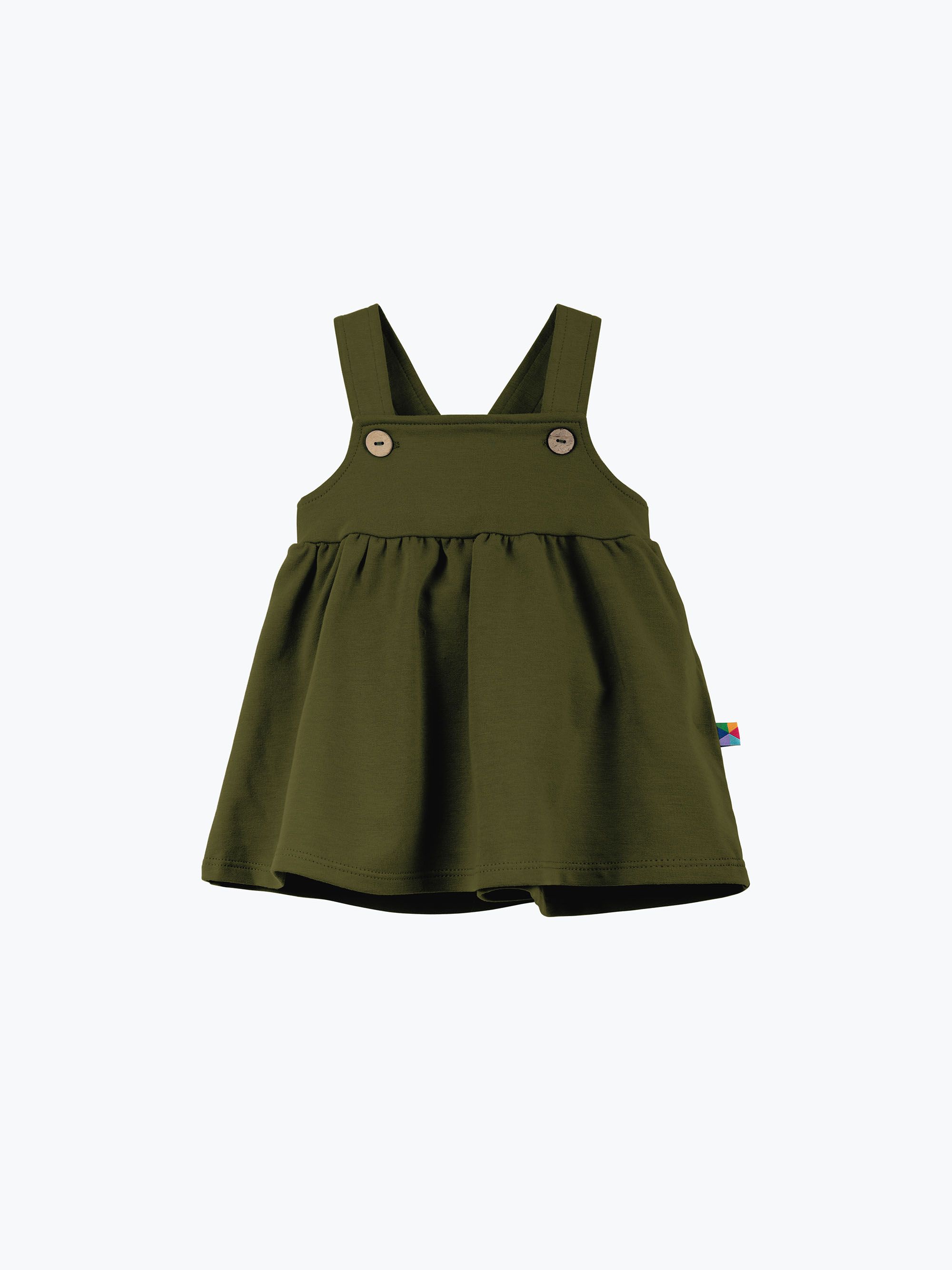 Khaki sukienka ogrodniczka