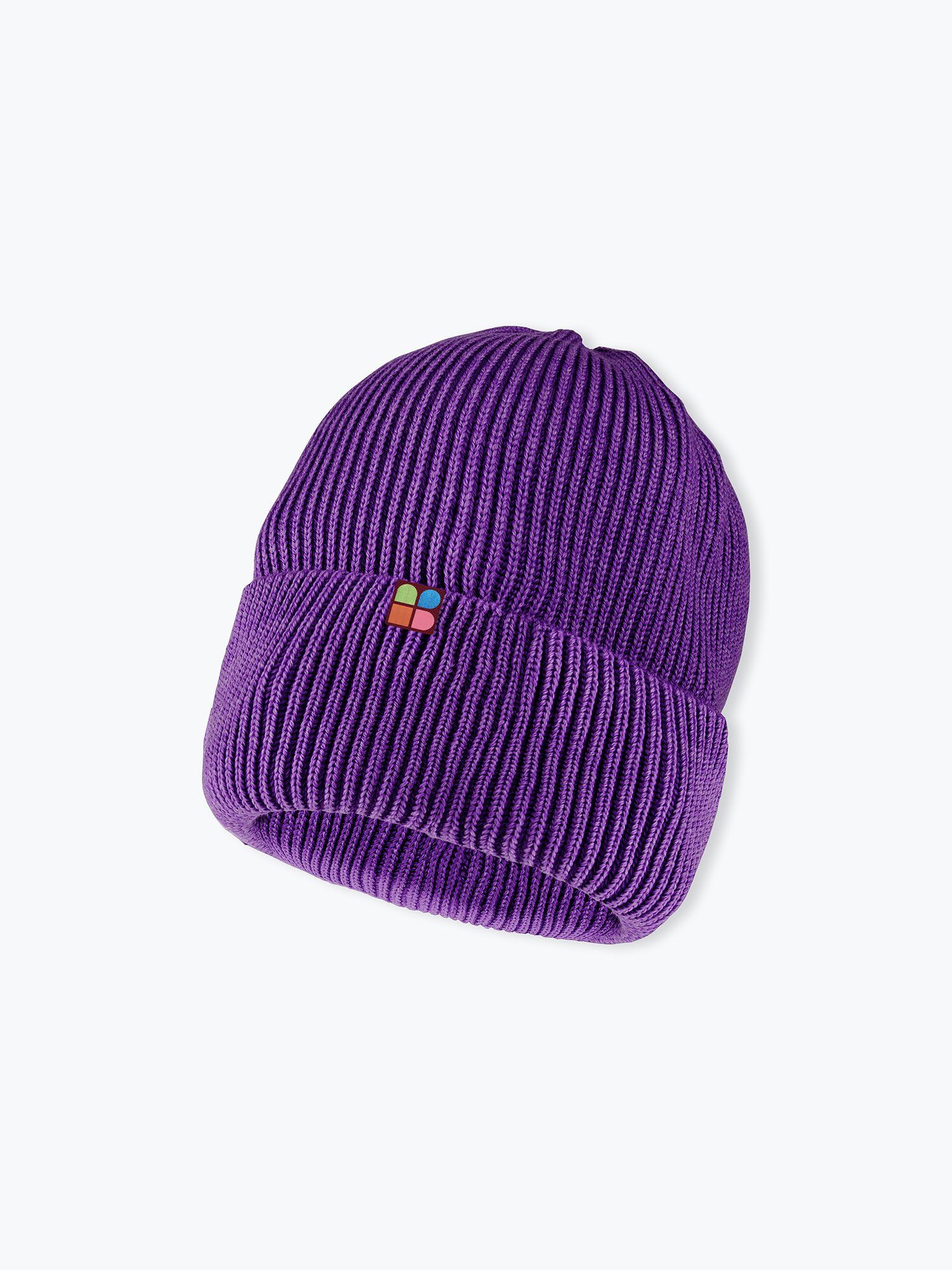 Violet merino wool hat kids