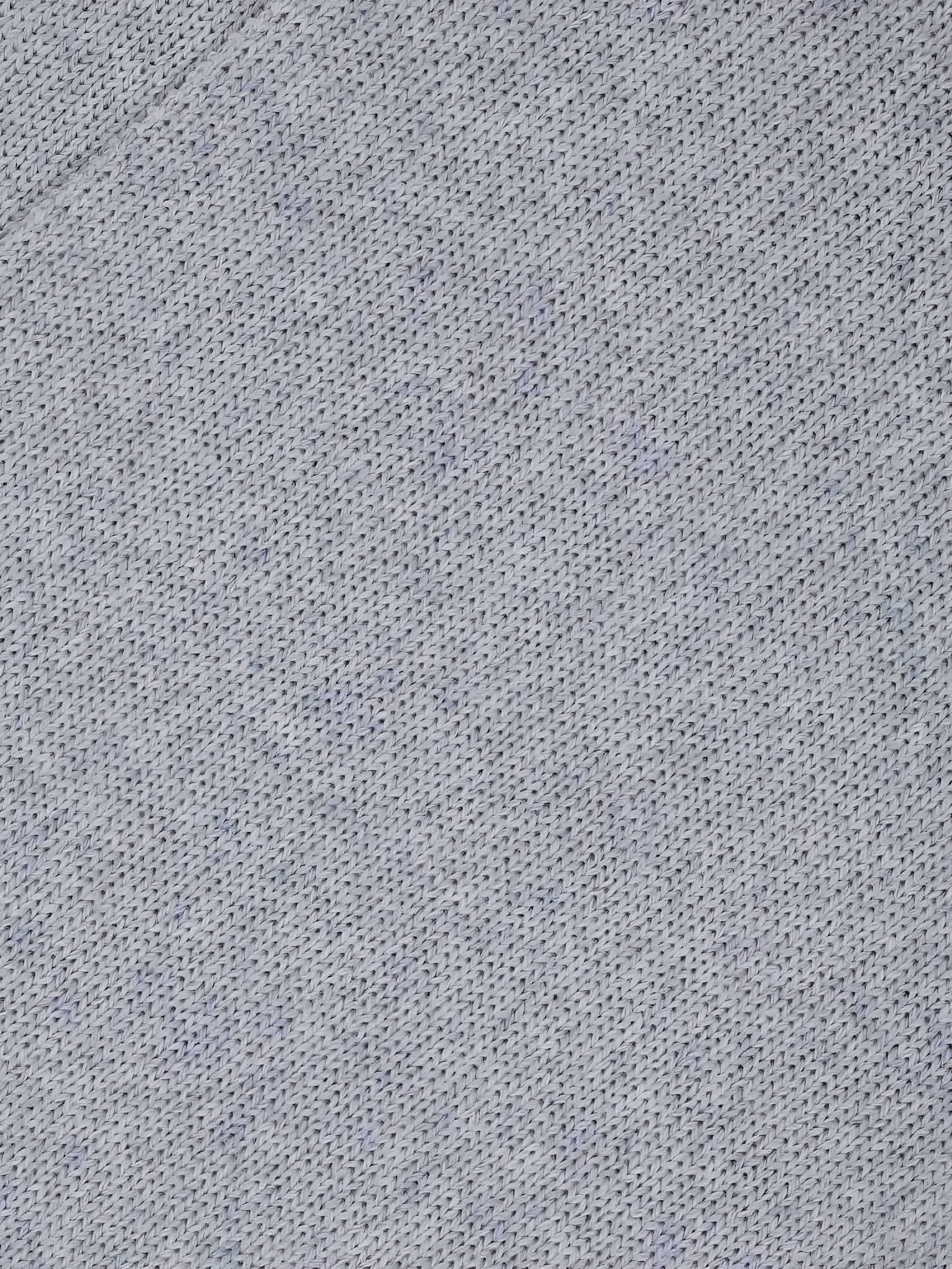 Grey melange fine knit merino wool scarf