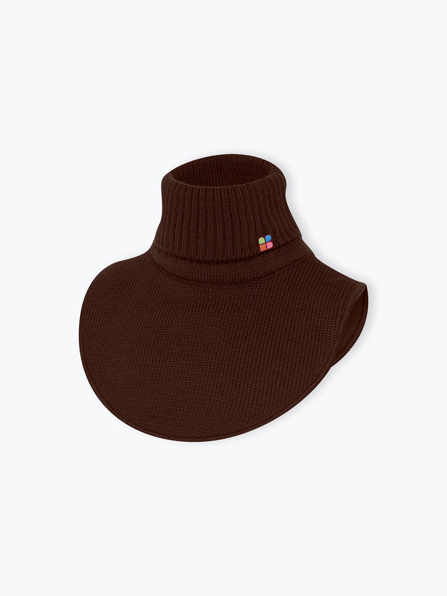 Brown merino wool neck warmer kids