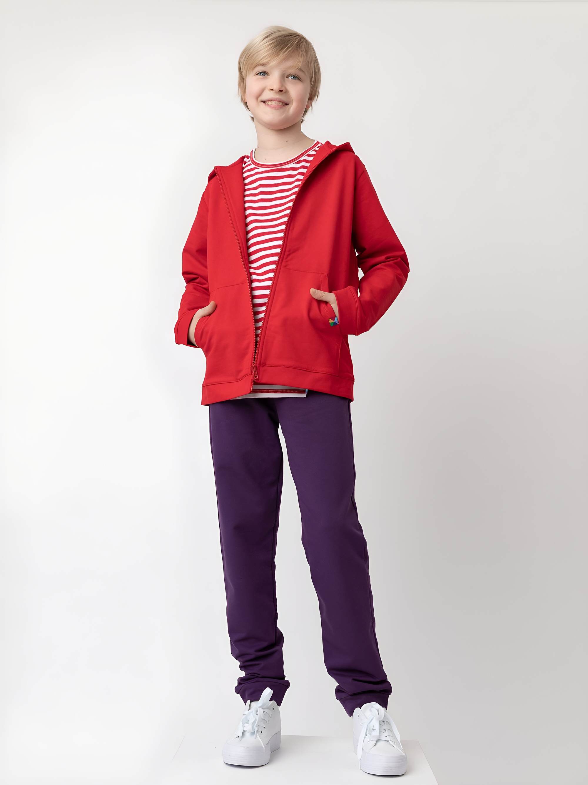 Fioletowe spodnie dresowe Junior