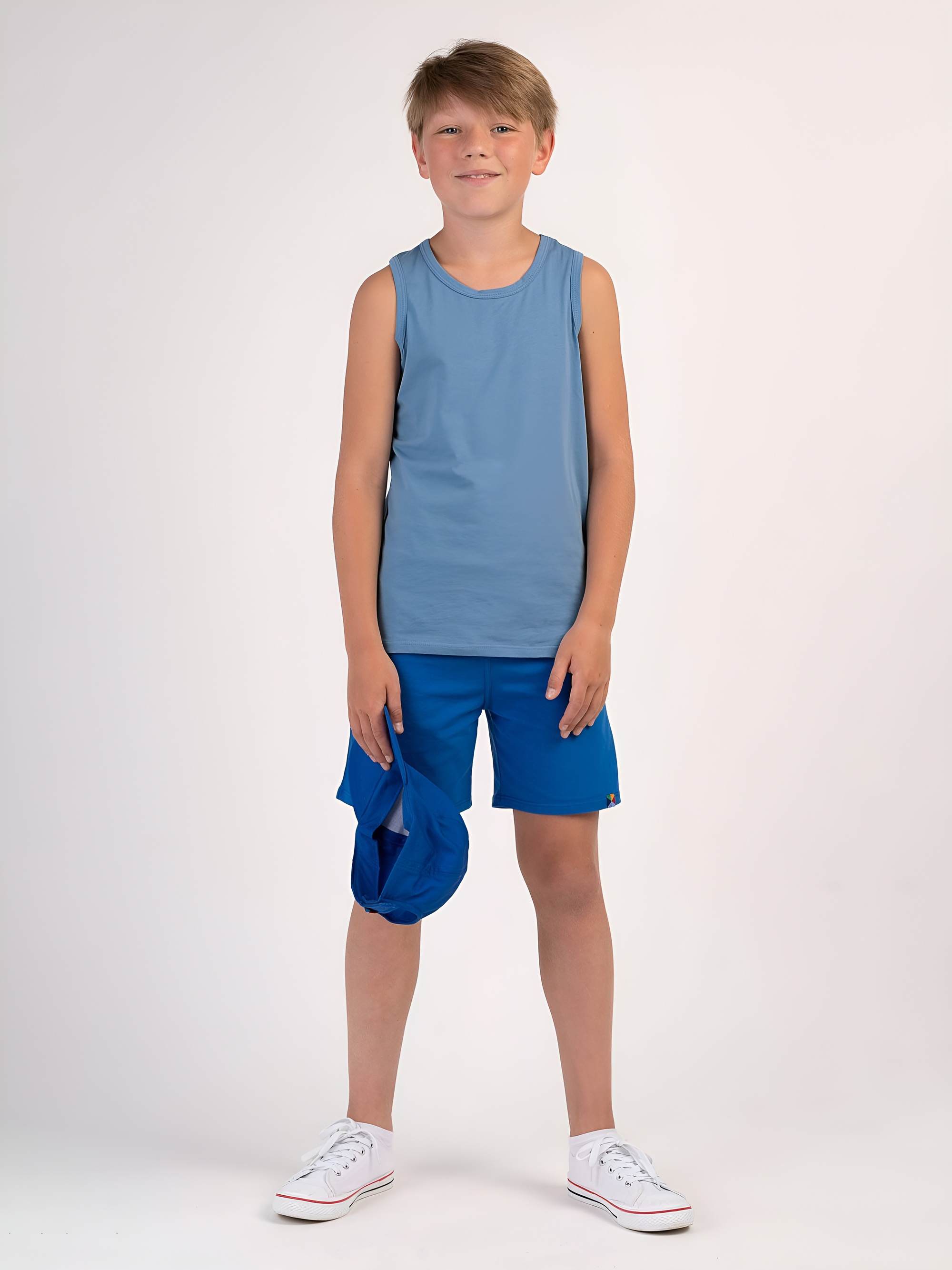 Niebieskie spodenki cienkie Junior
