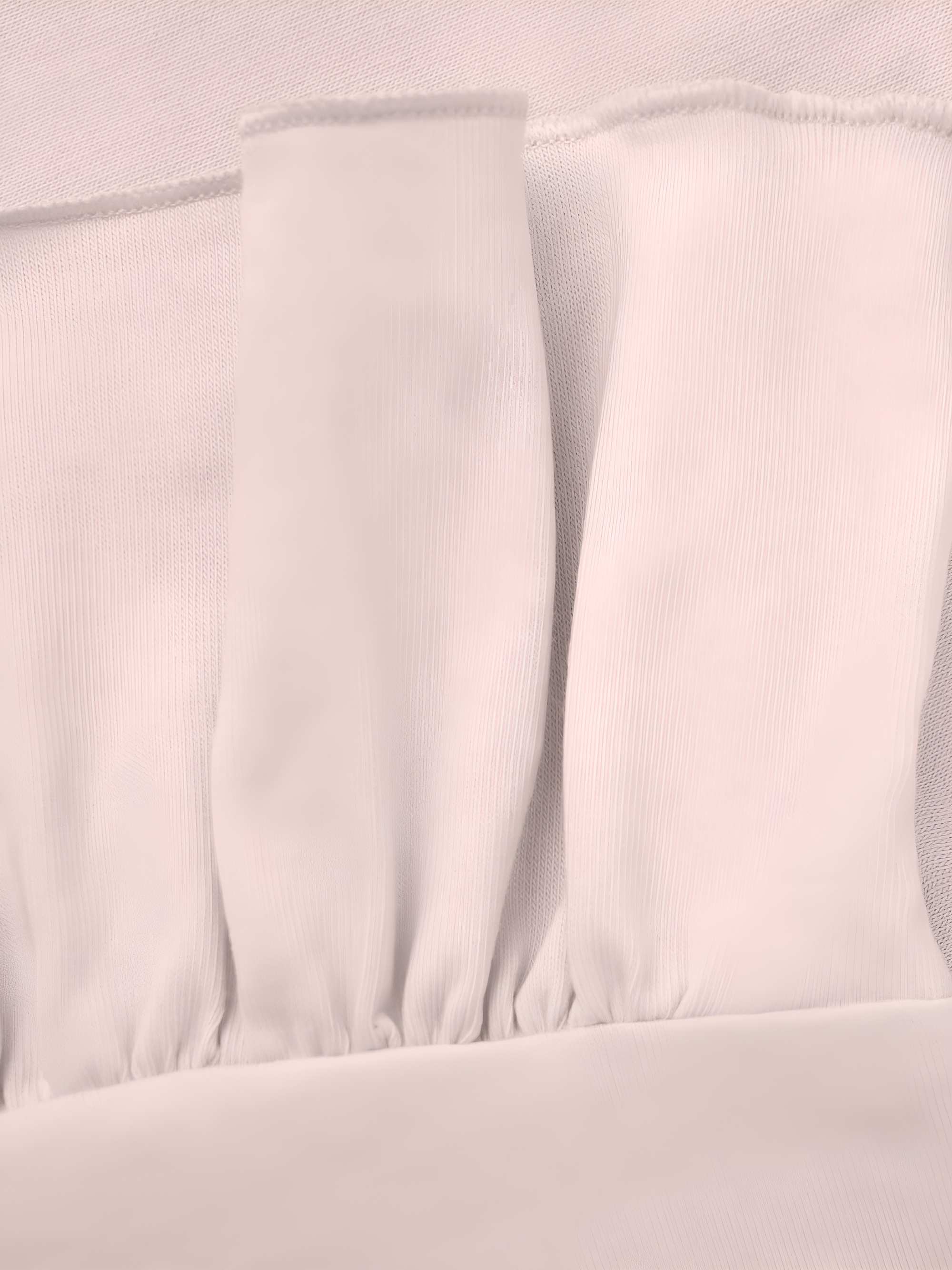 Light pink ruffle short sleeve blouse